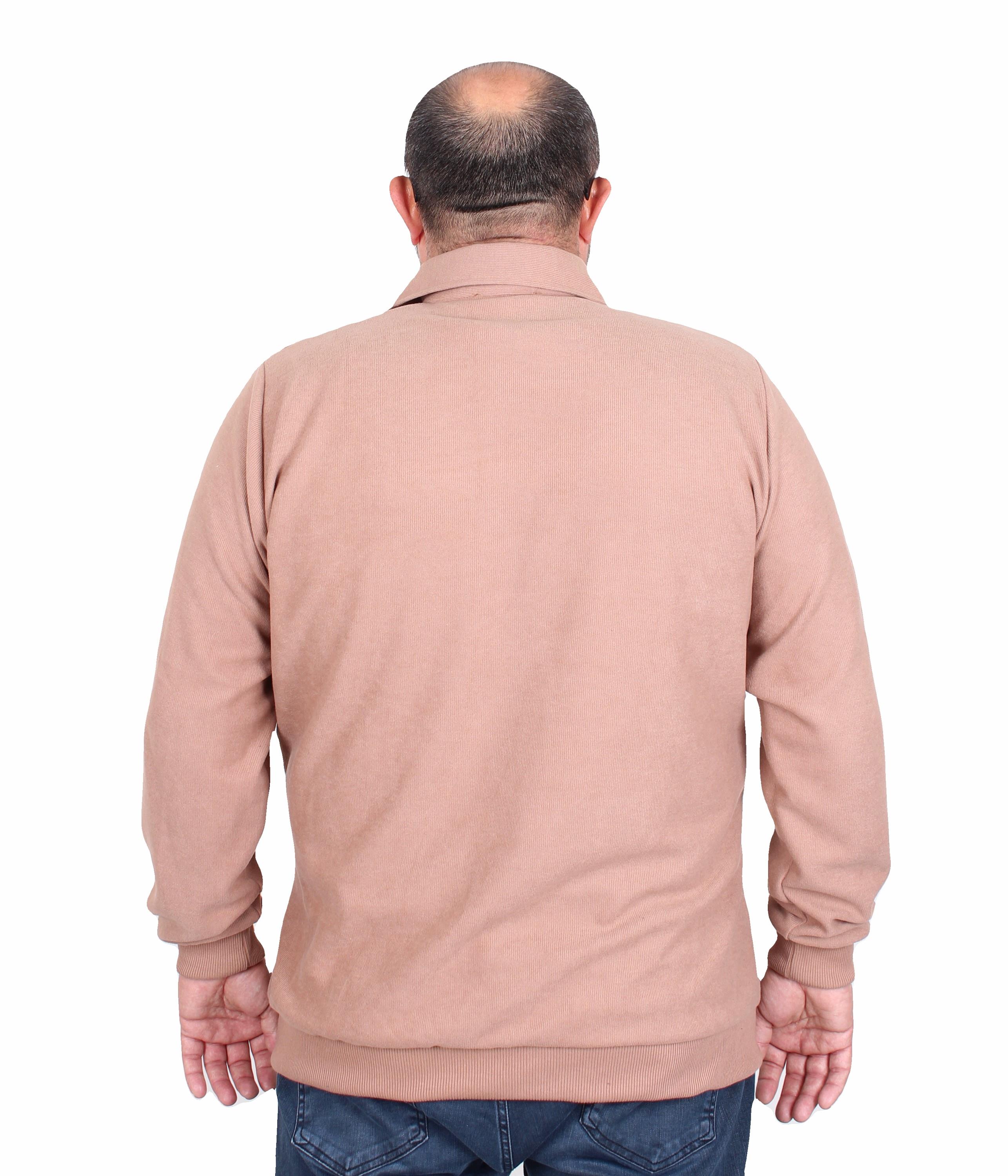 MocGrande Erkek Büyük Beden Polo Yaka Sweat Feel Good 24408 TABA