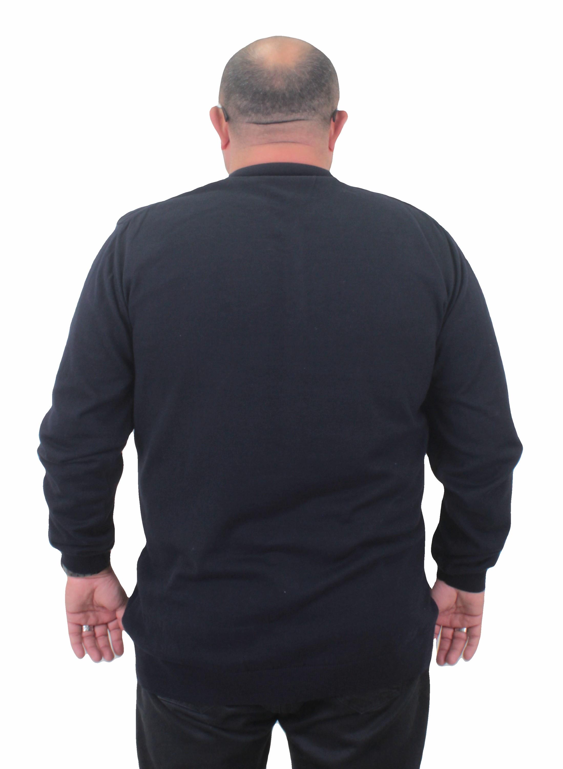 Mocgrande Erkek Büyük Beden Polo Yaka Düğmeli Triko Kazak 23700 LACIVERT