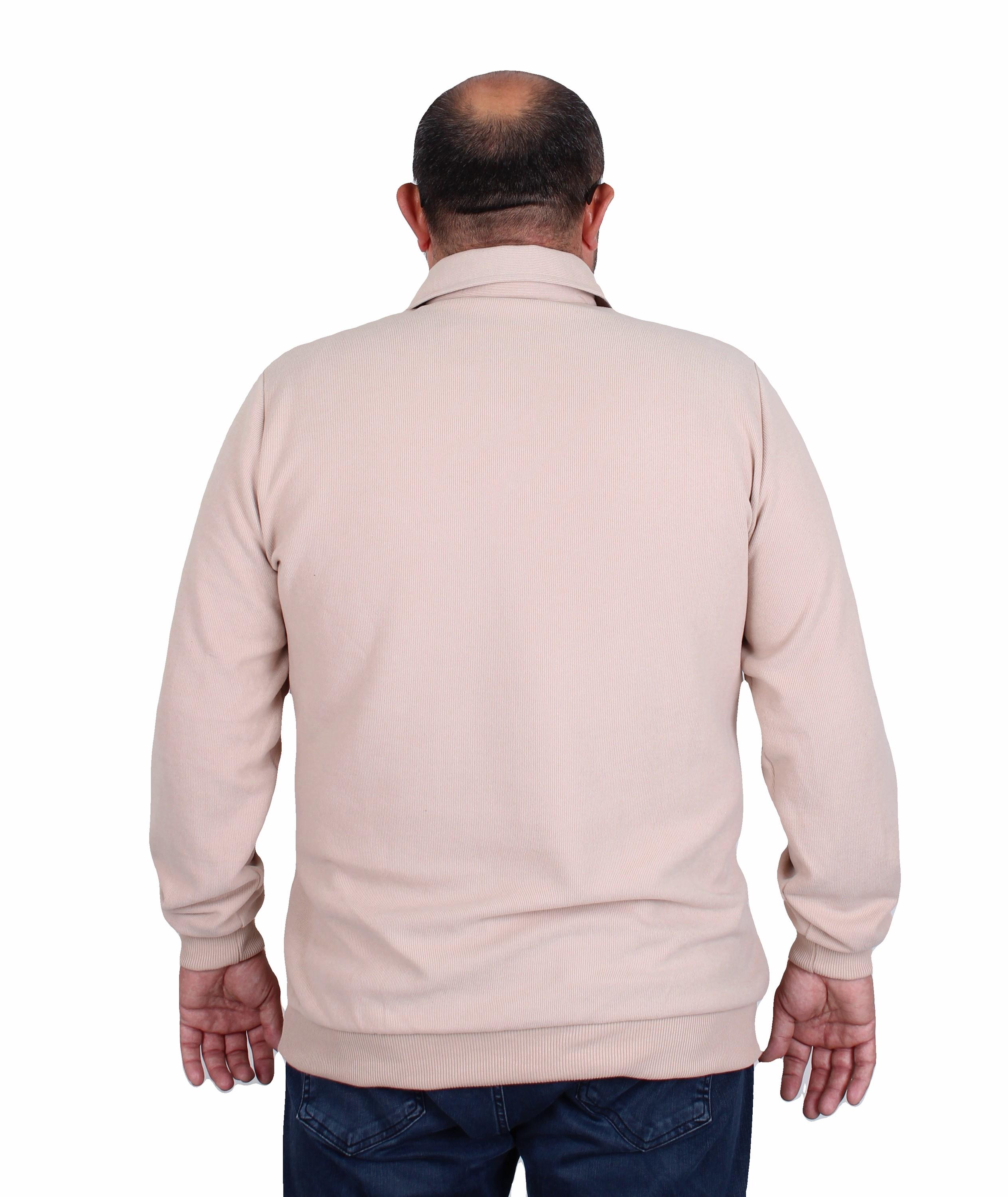 MocGrande Erkek Büyük Beden Polo Yaka Sweat Moc Grande 24410 BEJ
