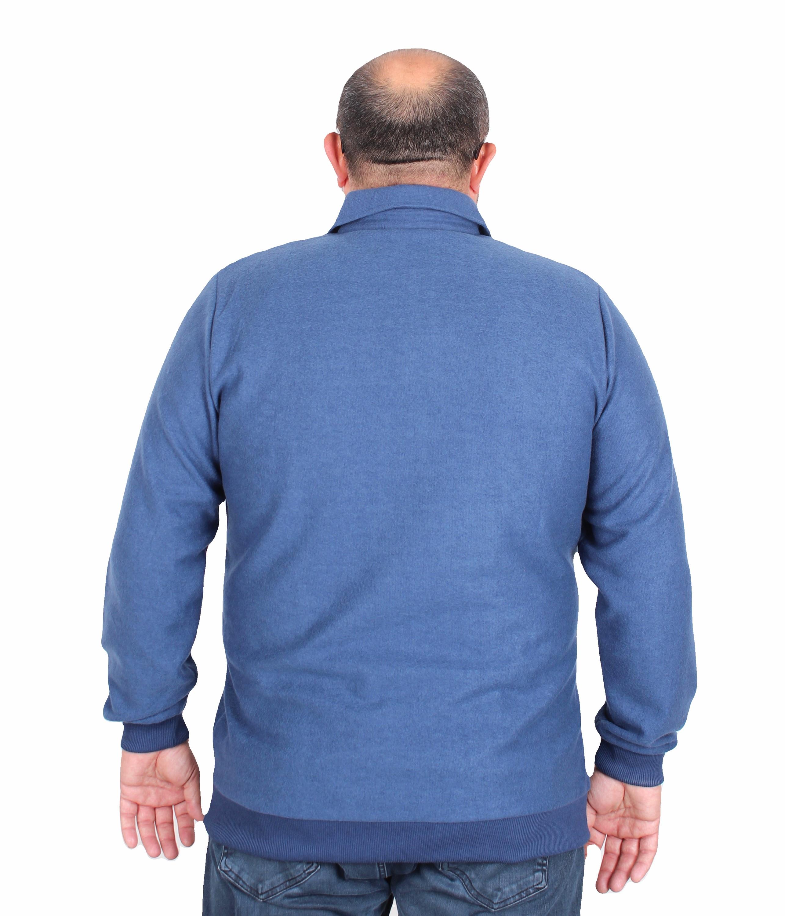 MocGrande Erkek Büyük Beden Polo Yaka Sweat Orjinal 24409 Marin