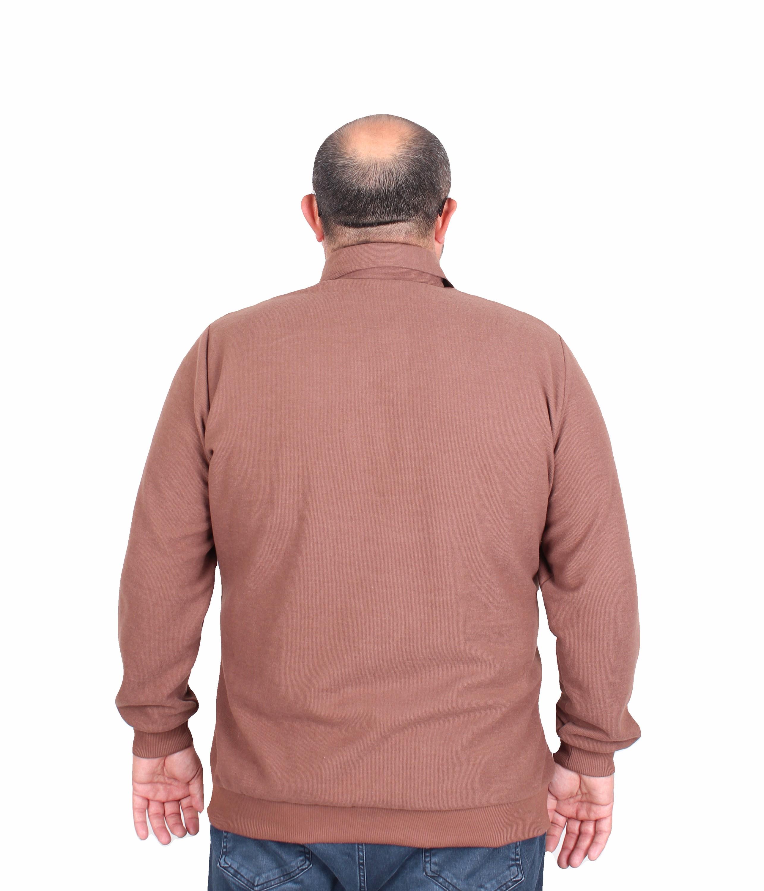 MocGrande Erkek Büyük Beden Polo Yaka Sweat Feel Good 24408 S.KAHVE
