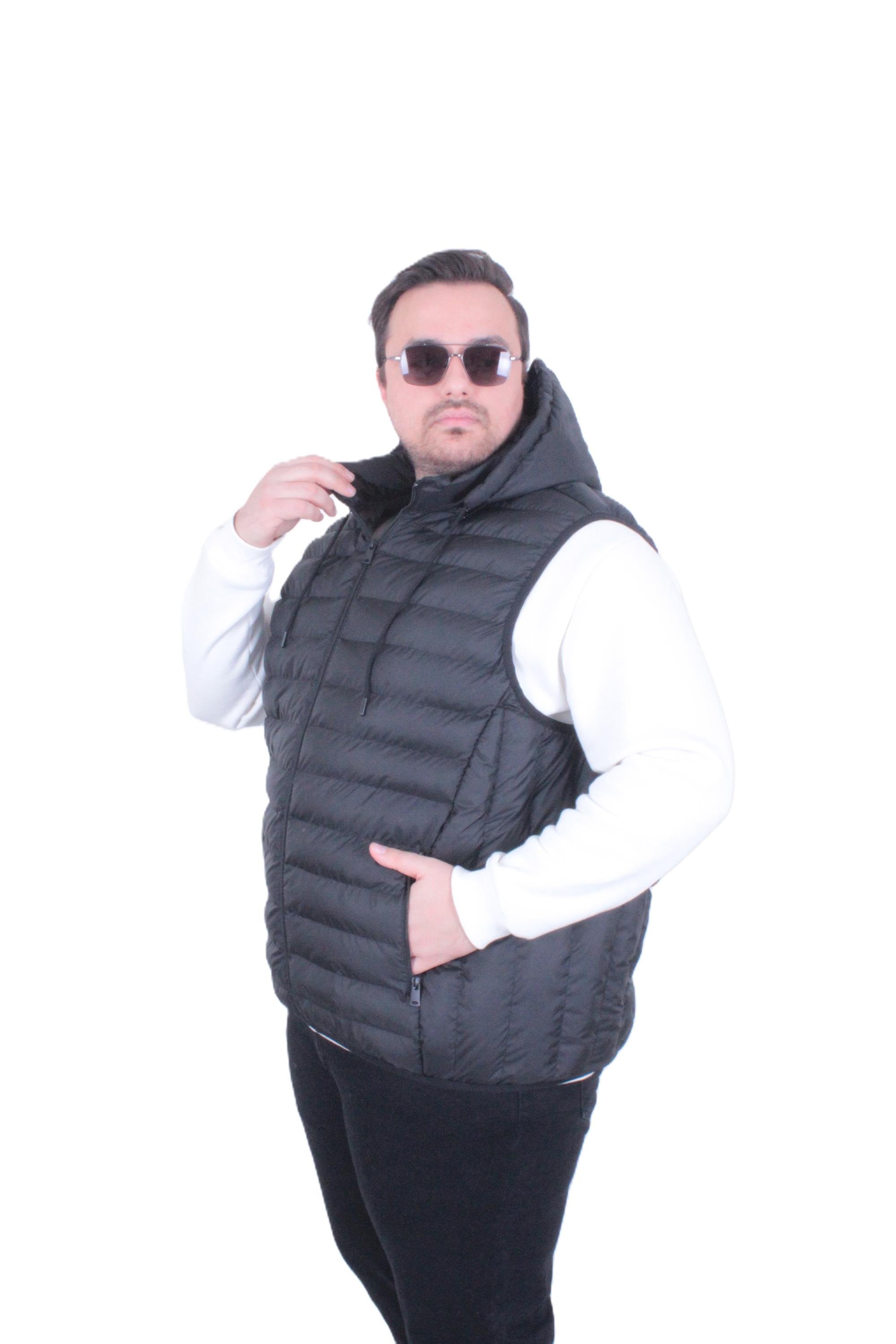 Mocgrande erkek büyük beden Yelek MG 2510 SIYAH