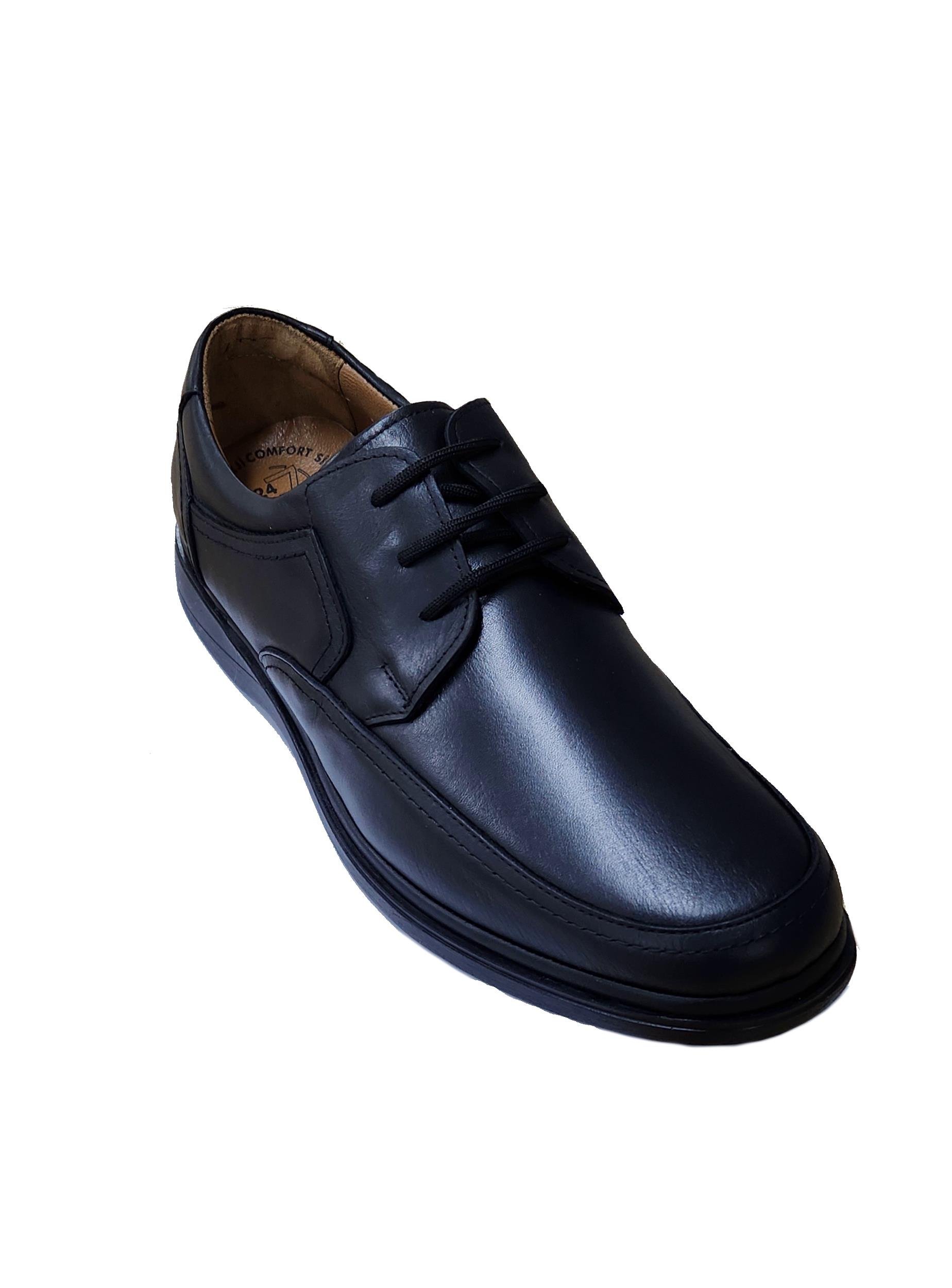 Mocgrande Erkek Hakiki Deri Klasik Bağcıklı Ayakkabı UMR217 SIYAH