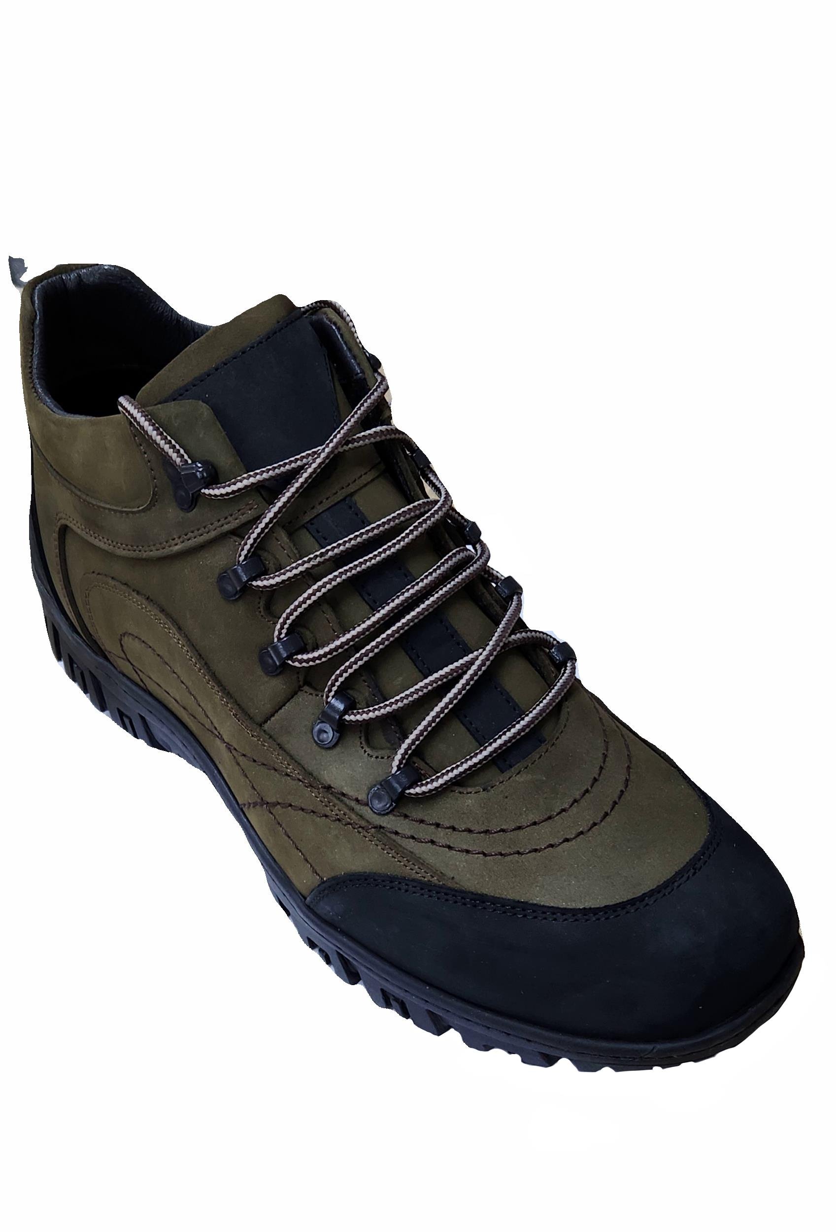 Mocgrande Erkek Hakiki Deri Nubuk Spor Bağcıklı Tracking Bot SE802 HAKI