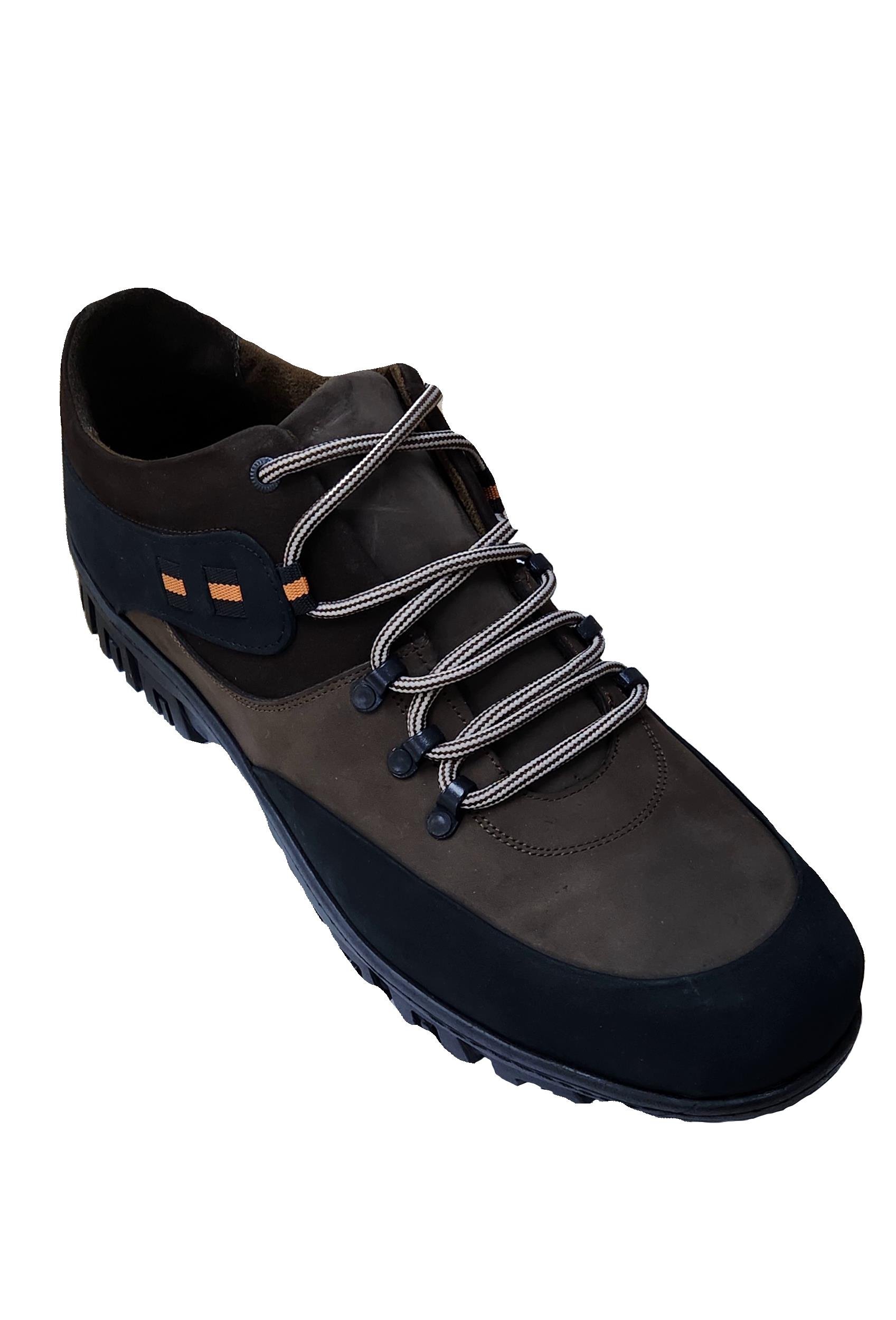 Mocgrande Erkek Hakiki Deri Nubuk Spor Bağcıklı Tracking Ayakkabı SE135 KAHVERENGİ