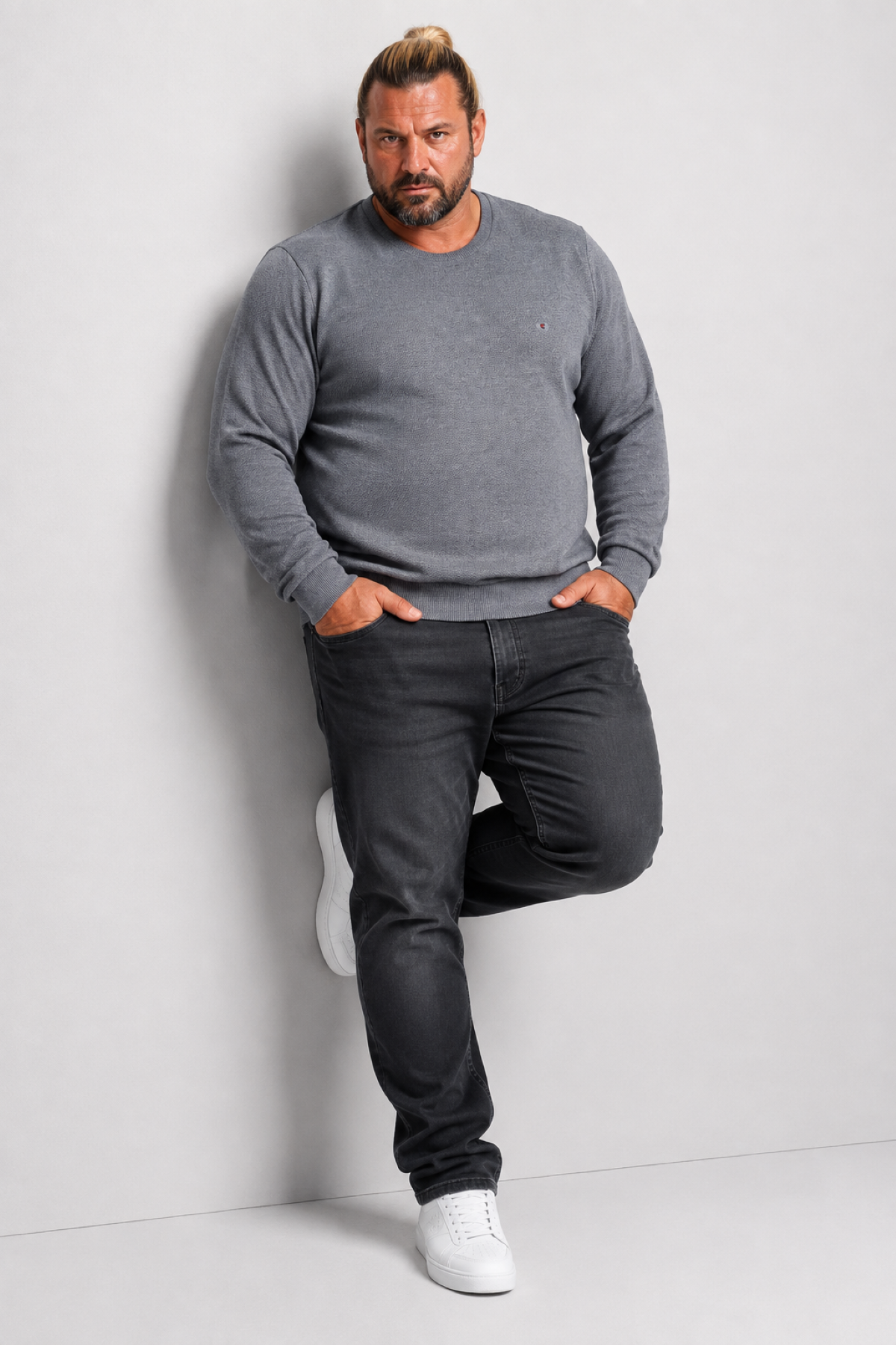 MocGrande Gipeli Sweat  Bisiklet Yaka Wreath 22713 ANTRASIT