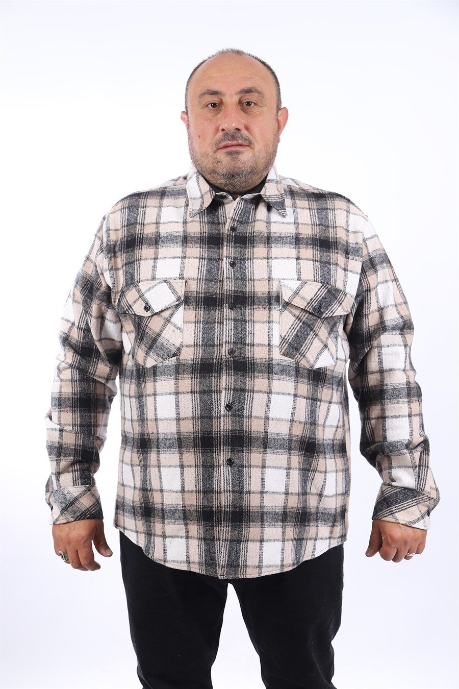 MocGrande Oduncu Gömlek Çift Cep Big Plaid 22216