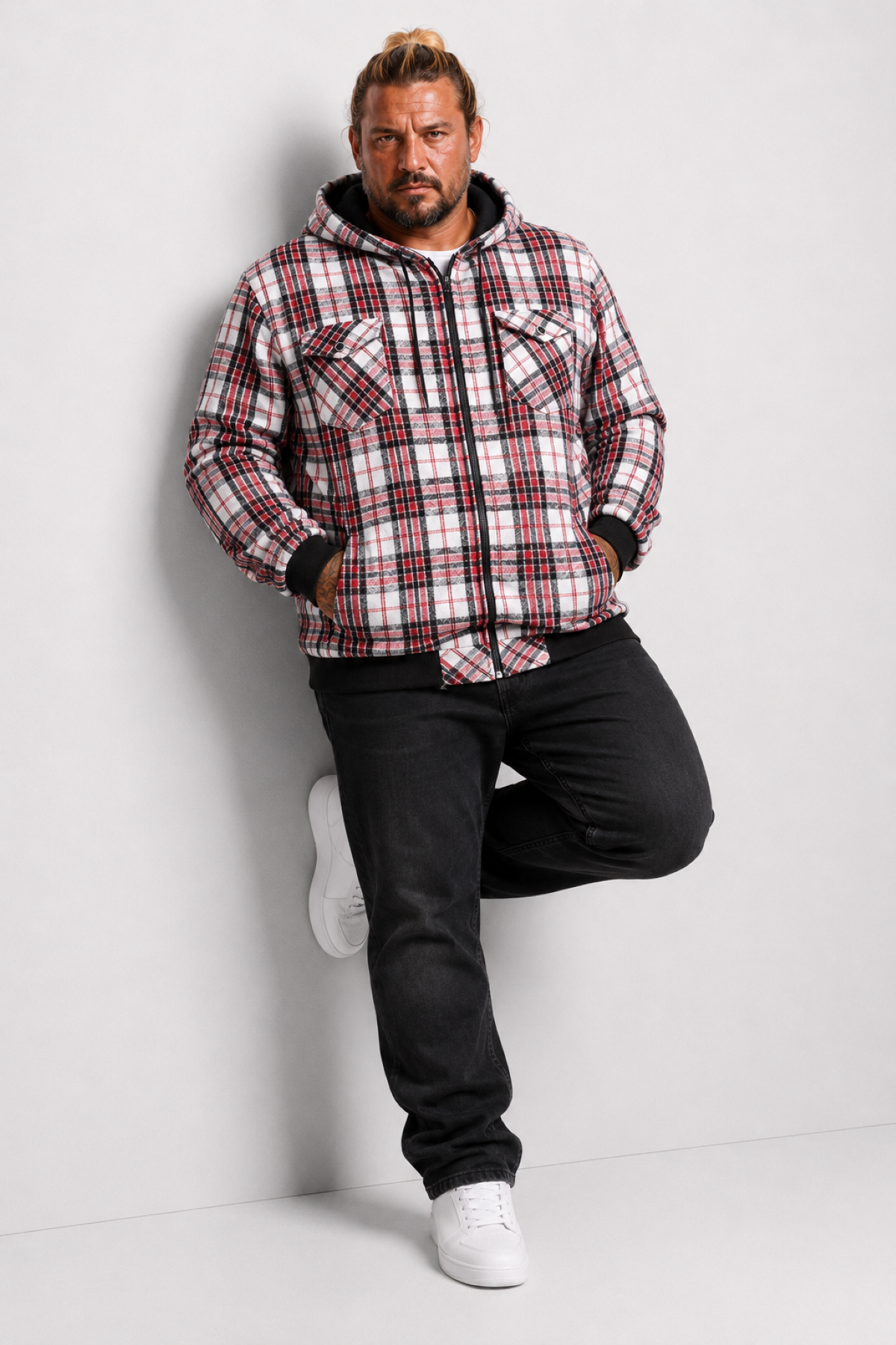 MocGrande Sweatshirt Oduncu Çift Cepli 22206 BORDO