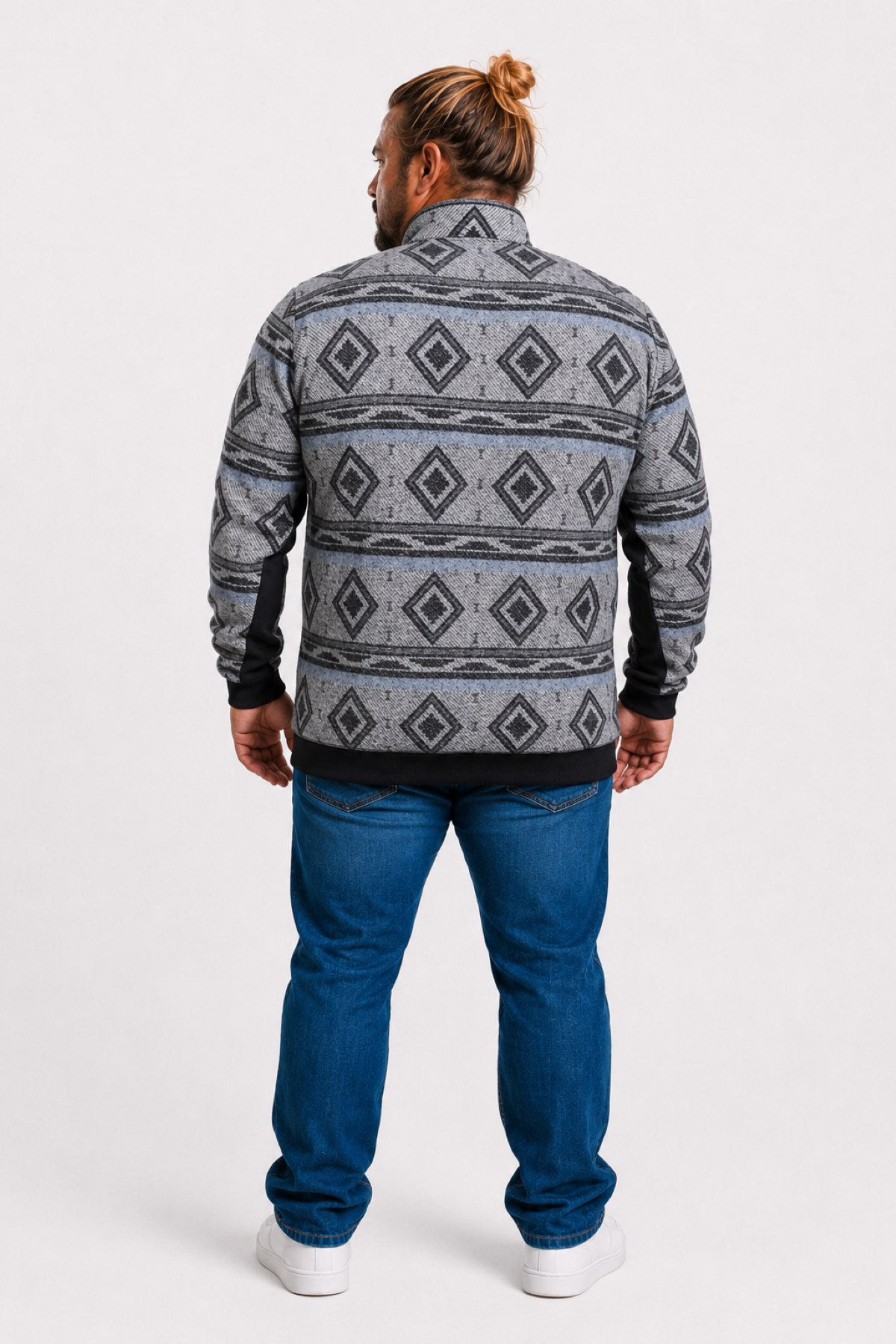 MocGrande Sweatshirt Oduncu Polo Yaka Fermuarlı 22220 SIYAH