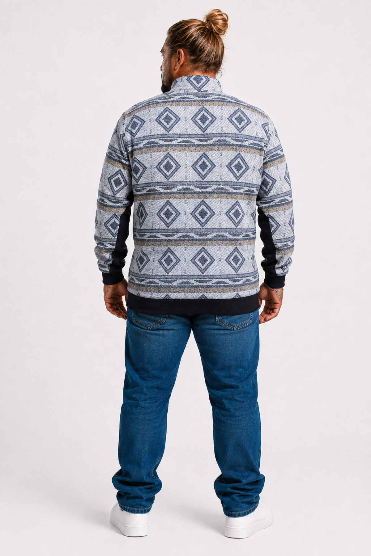 MocGrande Sweatshirt Oduncu Polo Yaka Fermuarlı 22220 LACIVERT