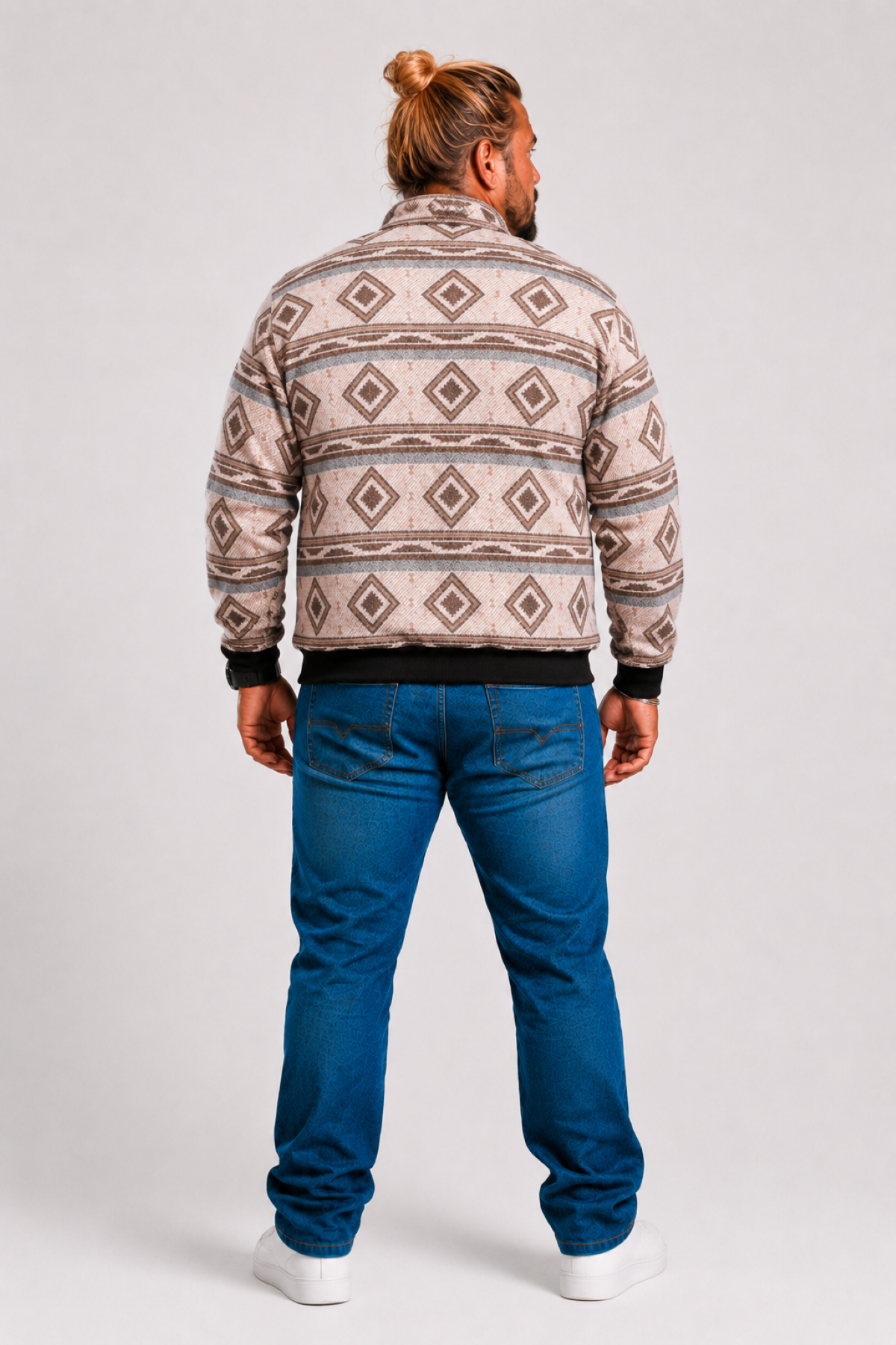 MocGrande Sweatshirt Oduncu Polo Yaka Fermuarlı 22220 KAHVERENGİ
