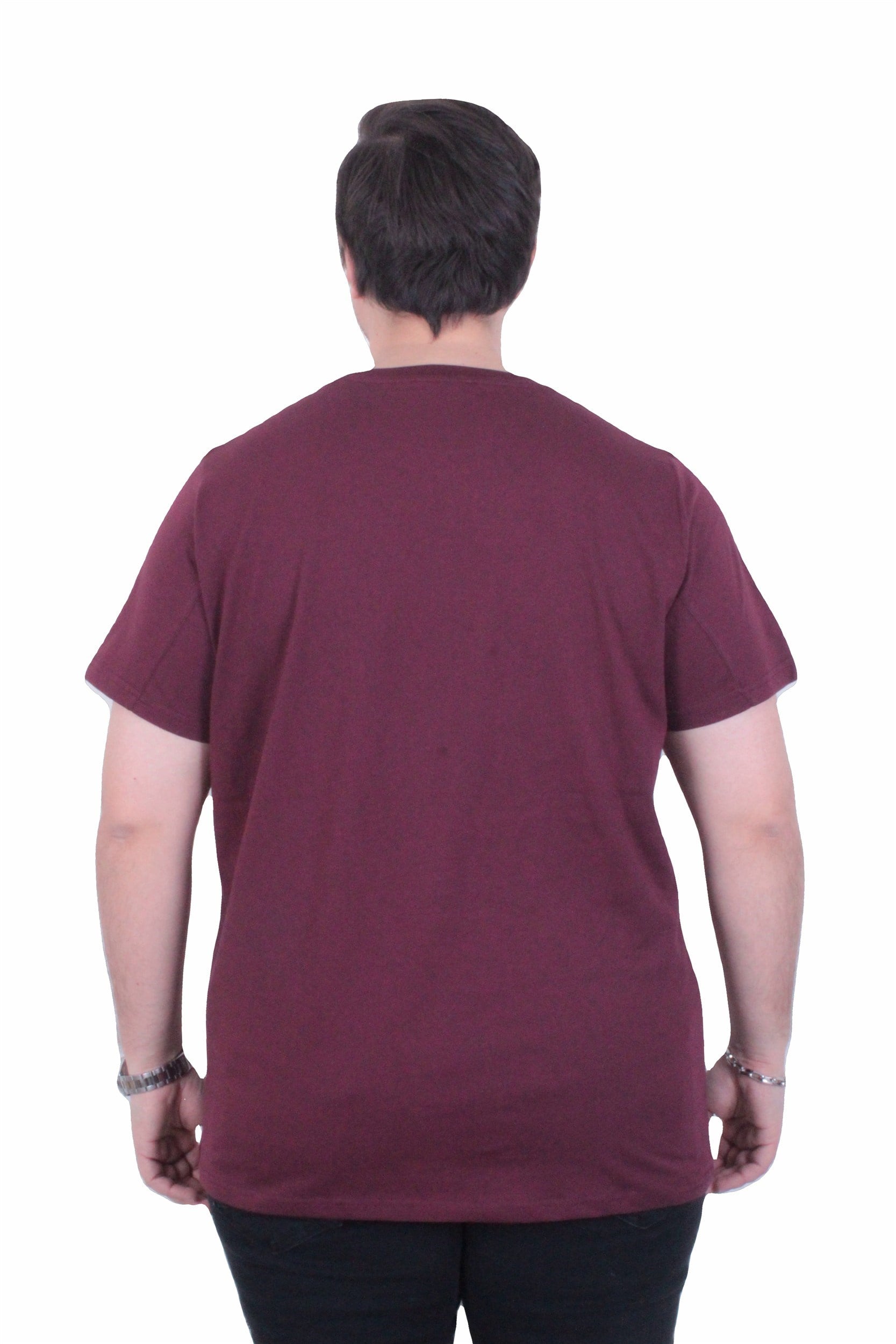 Starbattal Erkek Büyük Beden Sıfır Yaka Tişört Cepli 26145 MURDUM