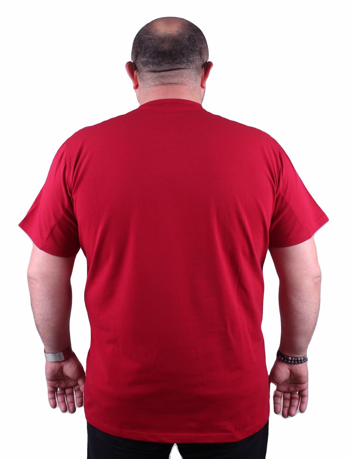 GCC Sıfır Yaka Tişört 23158 BORDO