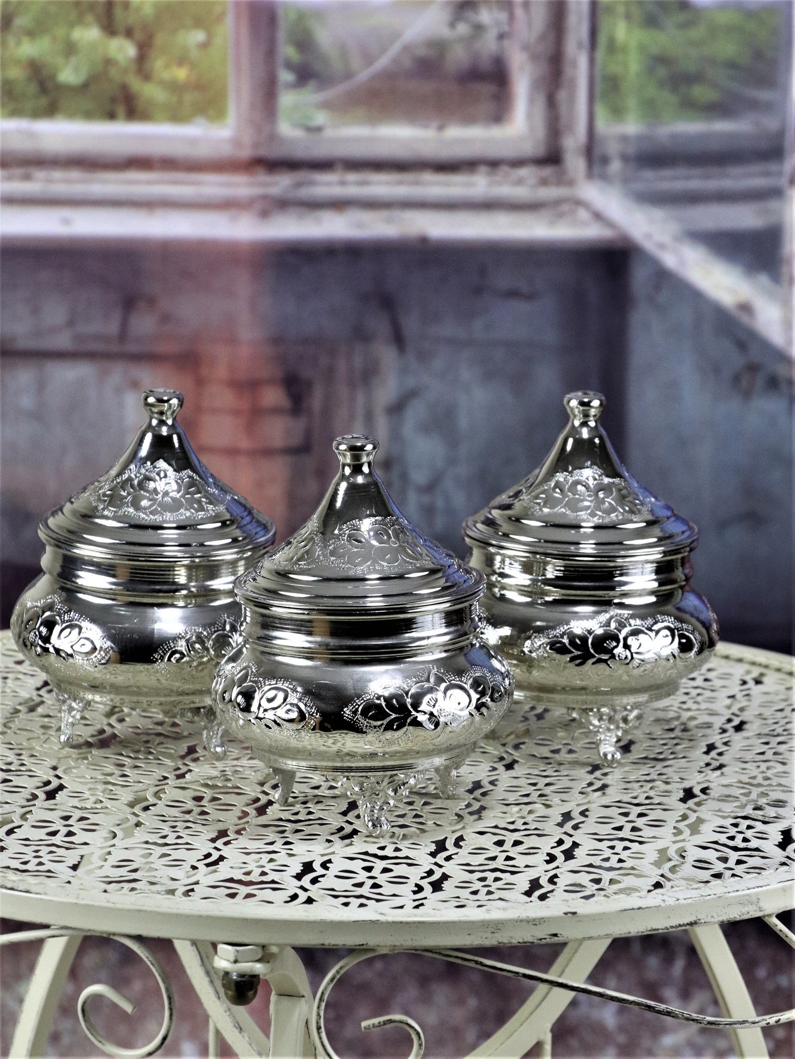 Copper Spice ContainerSonay Bakırcılık3 lü Sivri Bakır Baharatlık