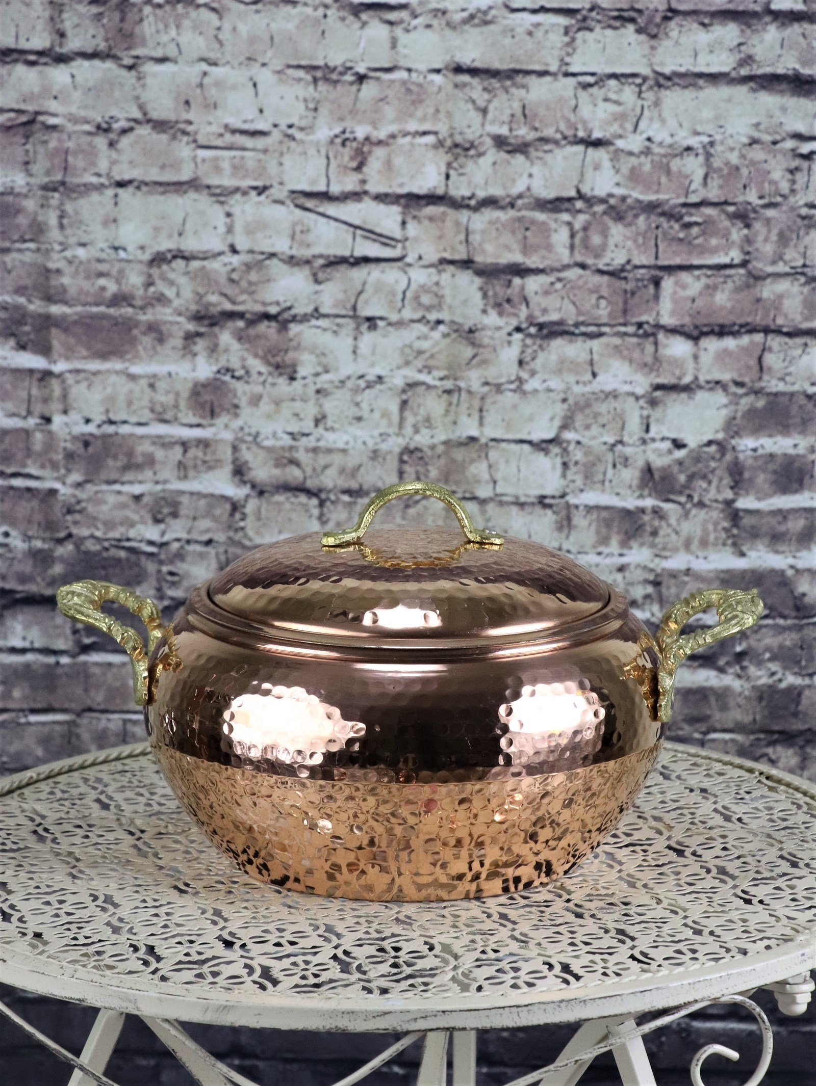 Bakır Tencere ve TavalarSonay BakırcılıkEl Dövmesi Bakır Güveç Tencere 26 cm