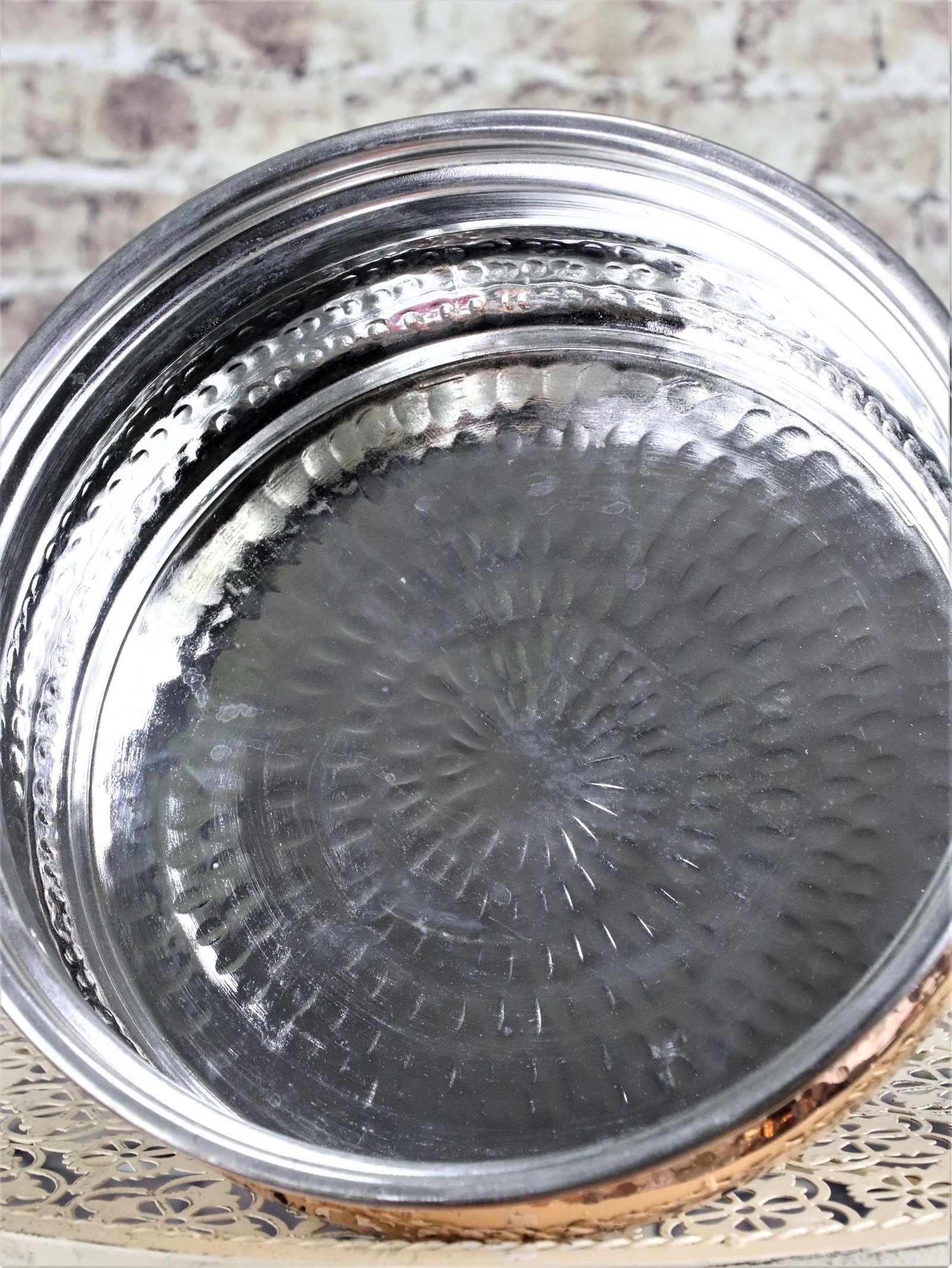 Bakır Tencere ve TavalarSonay BakırcılıkEl Dövmesi Derin Karnıyarık Bakır Tencere 24 cm