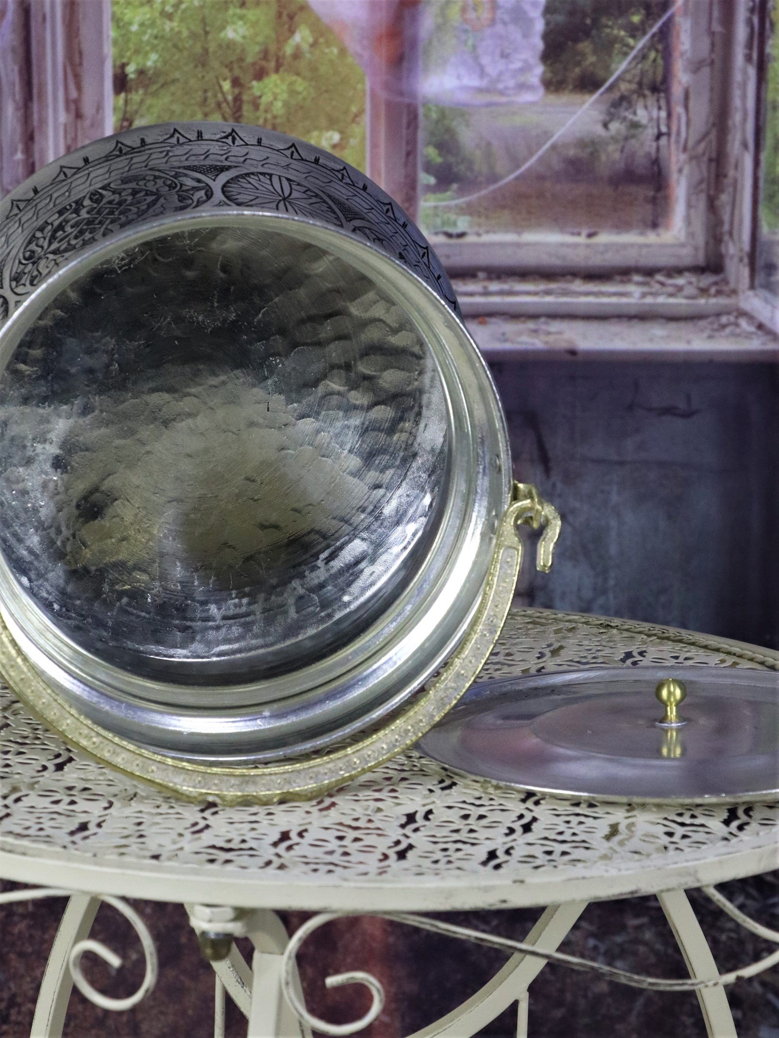 Copper BucketSonay Bakırcılıkİşlemeli Eskitme Yoğurt Bakır Bakraç 5 LT