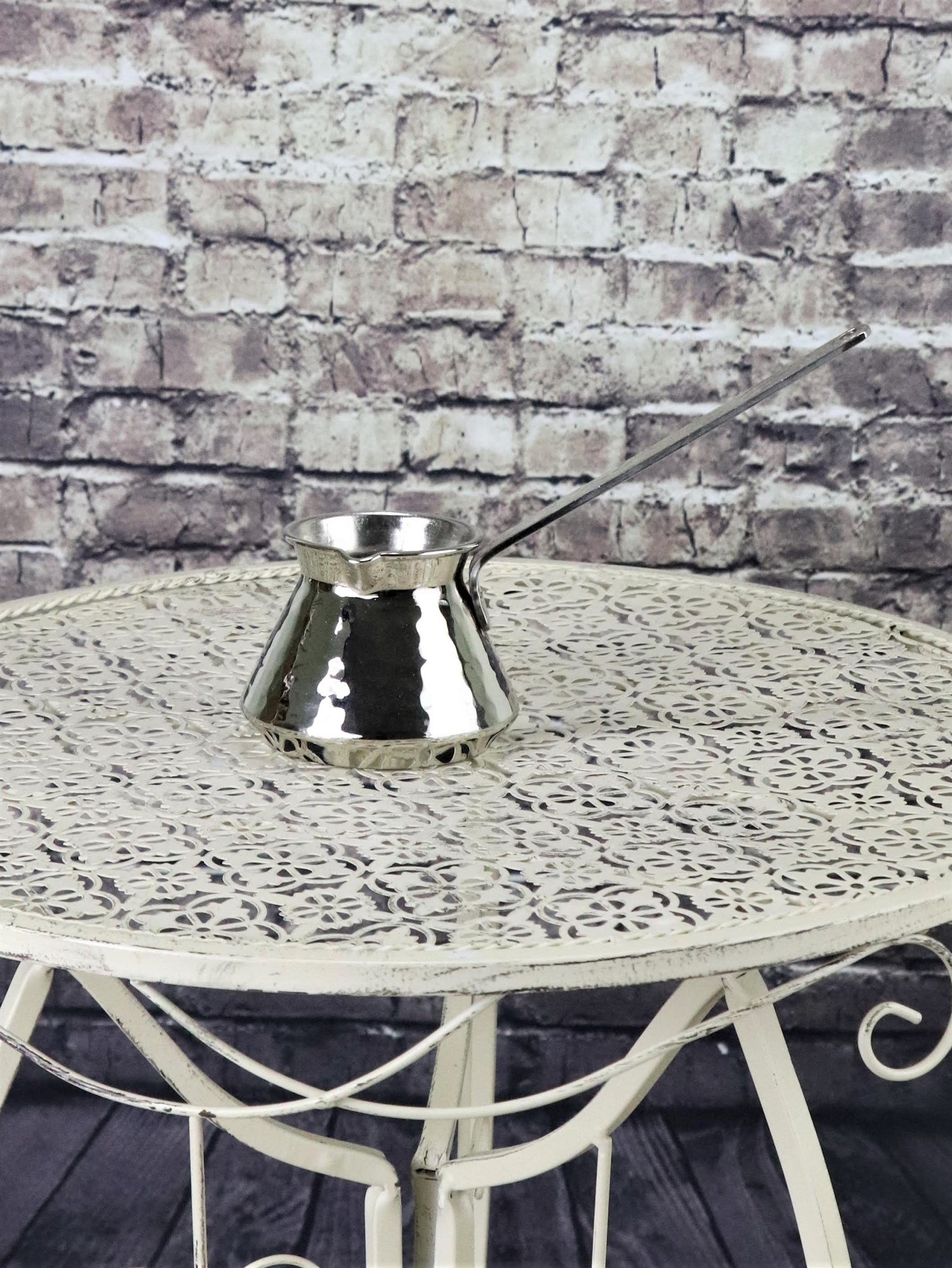 Bakır Cezve Sonay BakırcılıkKalın Bakır Sap Dövme Topak Bakır Cezve 3 Fincanlık