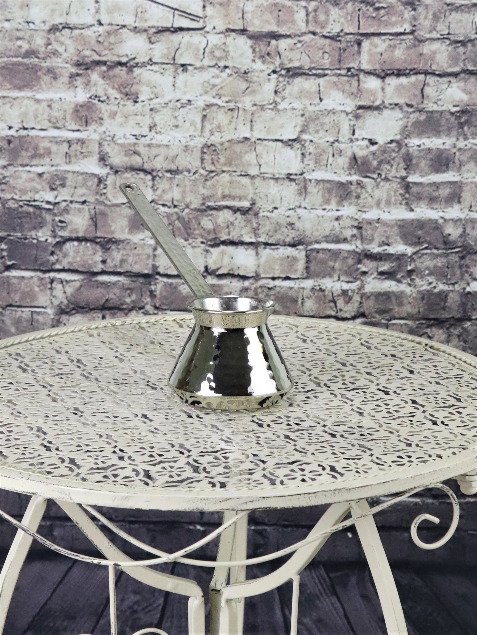 Bakır Cezve Sonay BakırcılıkKalın Bakır Sap Dövme Topak Bakır Cezve 3 Fincanlık