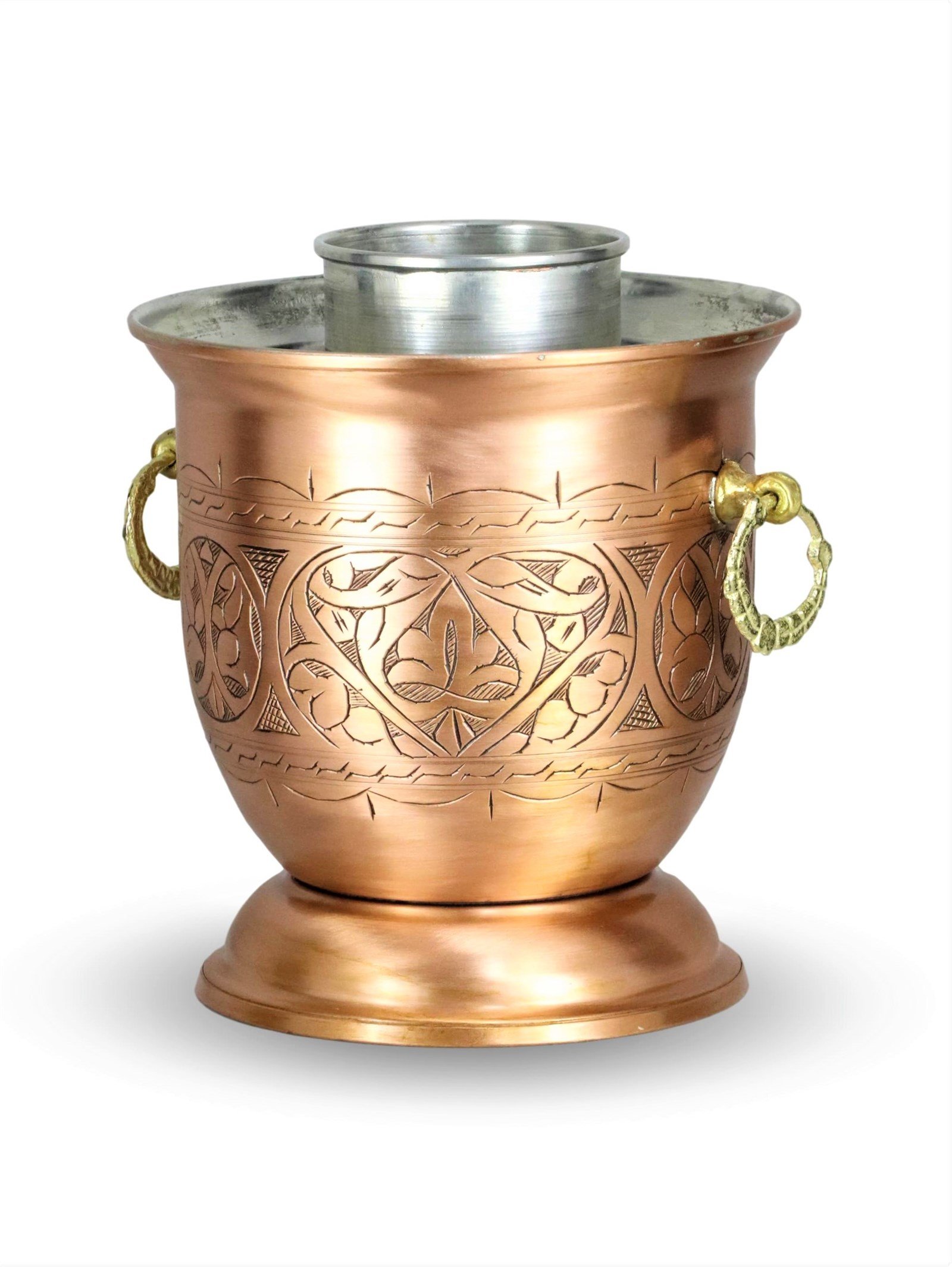 Drink CoolingSonay BakırcılıkKalın Eskitme Keski İşlemeli Bakır  Ehli Keyf Rakı Şişelik 