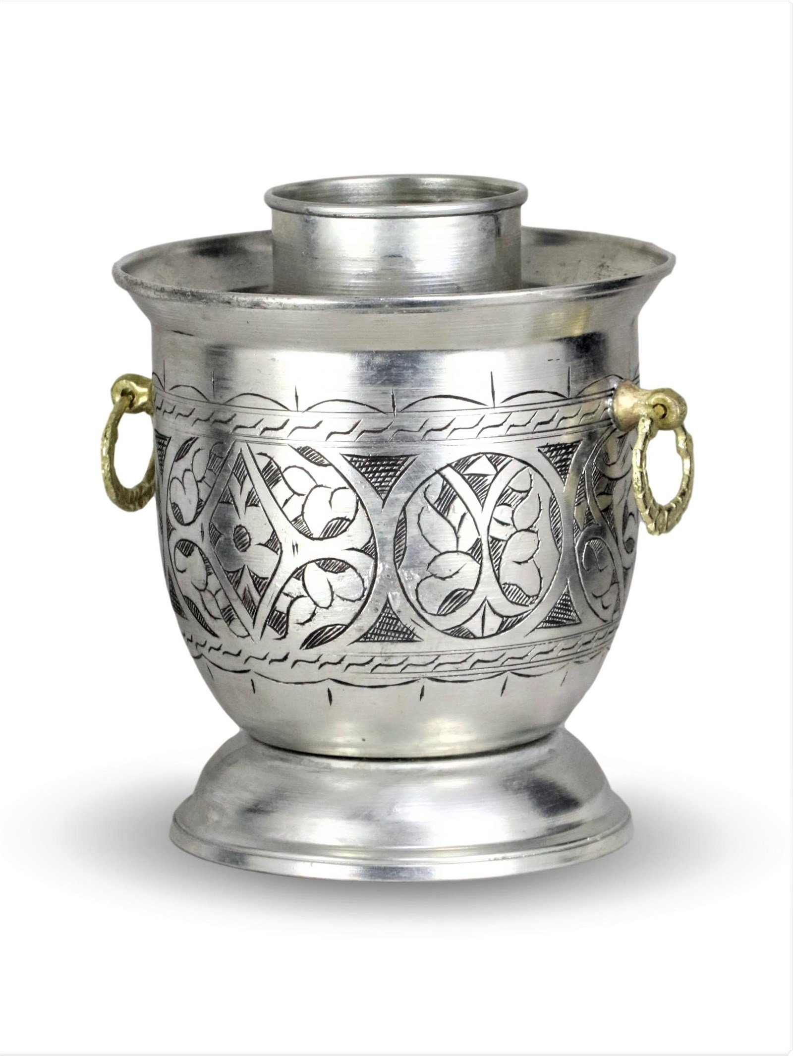 Drink CoolingSonay BakırcılıkKalın Kalay Kaplama Keski İşlemeli Bakır  Ehli Keyf Rakı Şişelik 