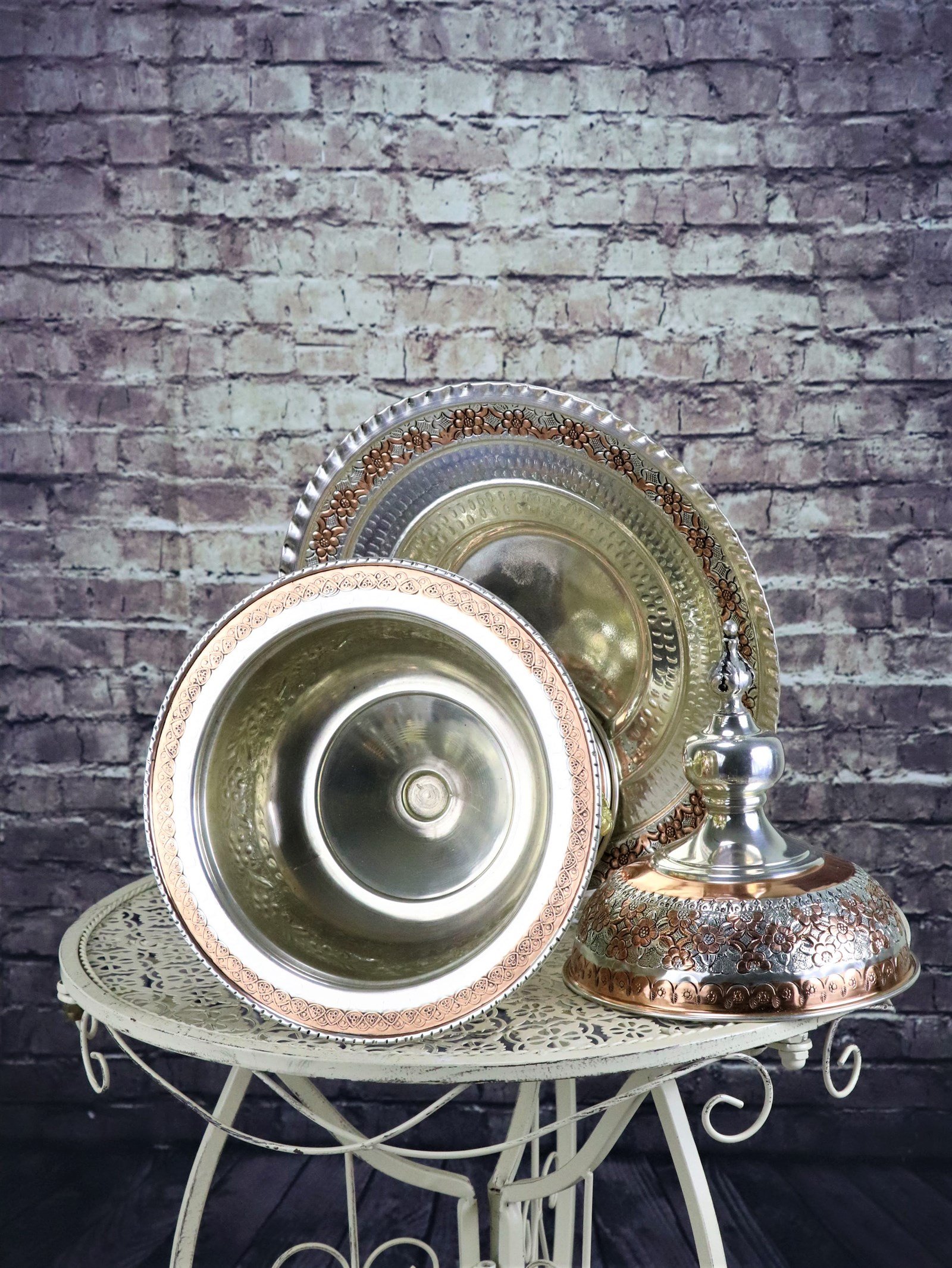 Dekoratif BakırSonay BakırcılıkMiray Dekoratif Orta Bakır Mangal