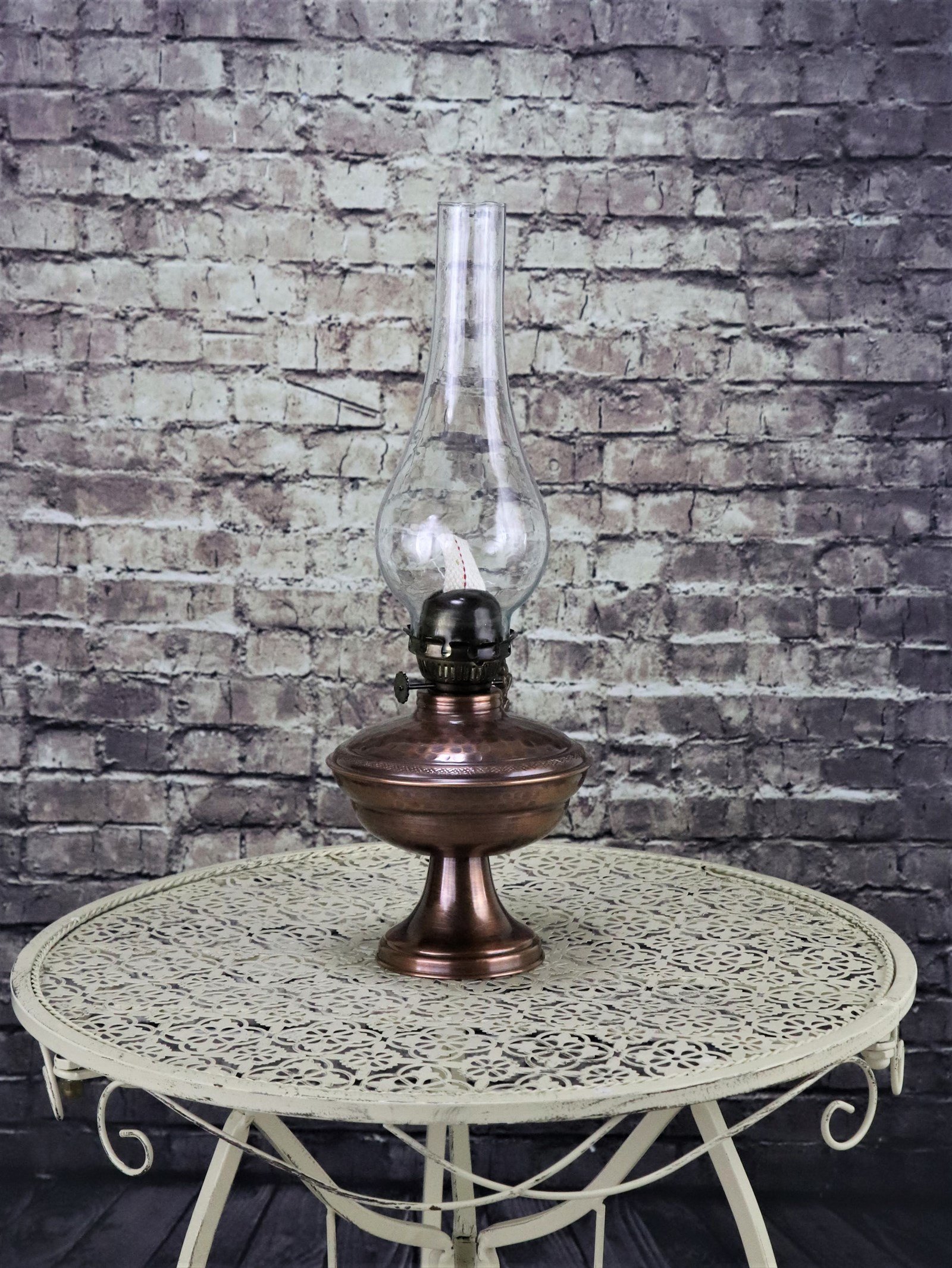 Bakır Gaz LambasıSonay BakırcılıkMiray Eskitme Ayaklı Bakır Gaz Lambası