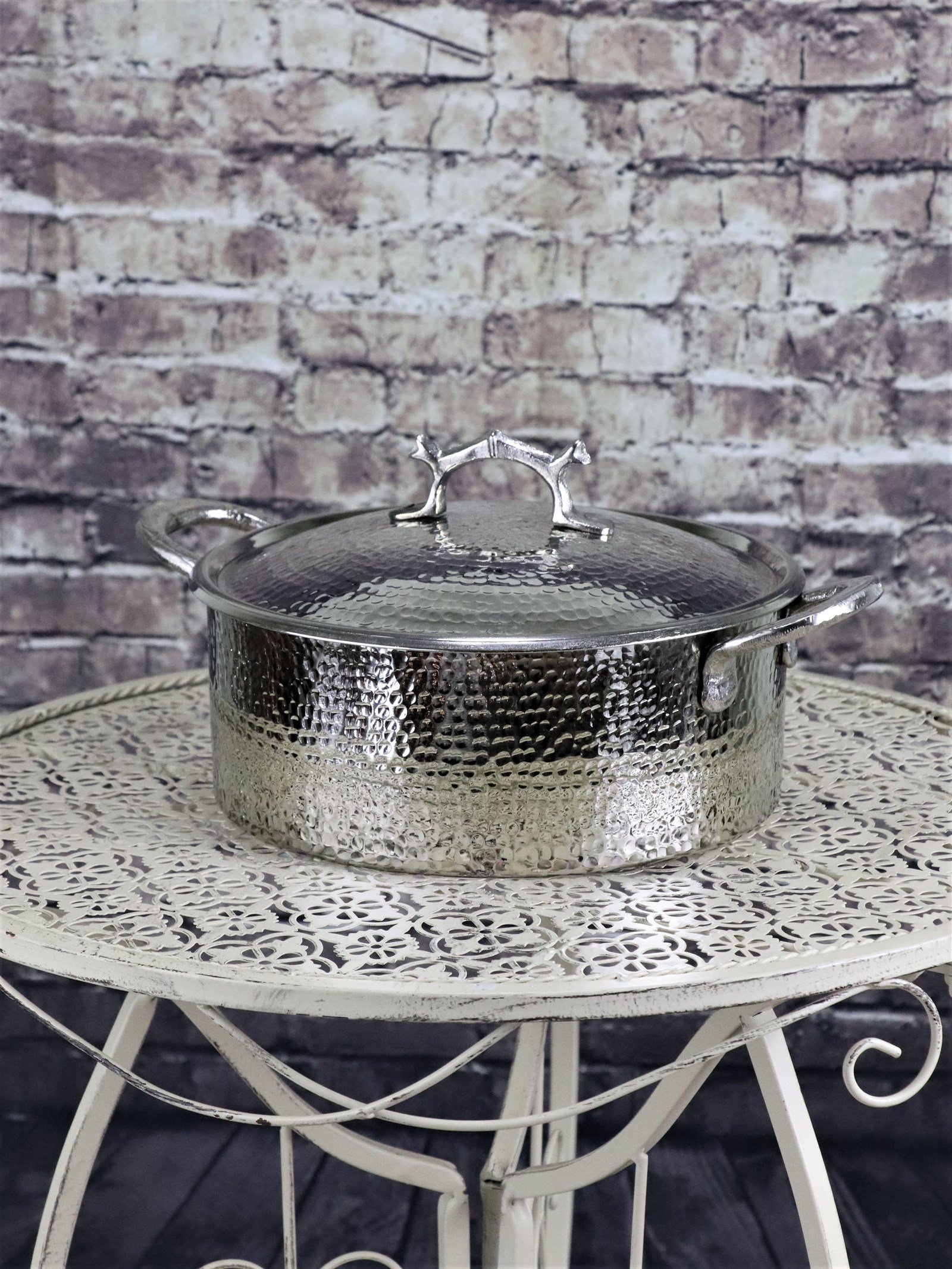 Bakır Tencere ve TavalarSonay BakırcılıkNikel El Dövmesi Derin Bakır Tencere 19 cm