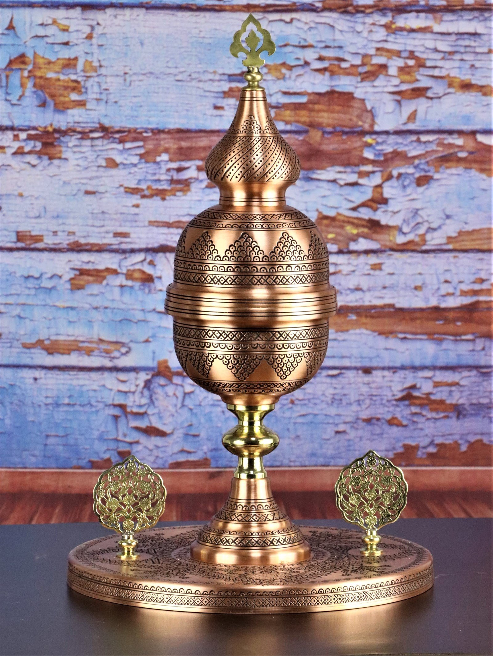 BuhurdanlıkSonay BakırcılıkOsmanlı Motifli Harem Bakır Buhurdanlık