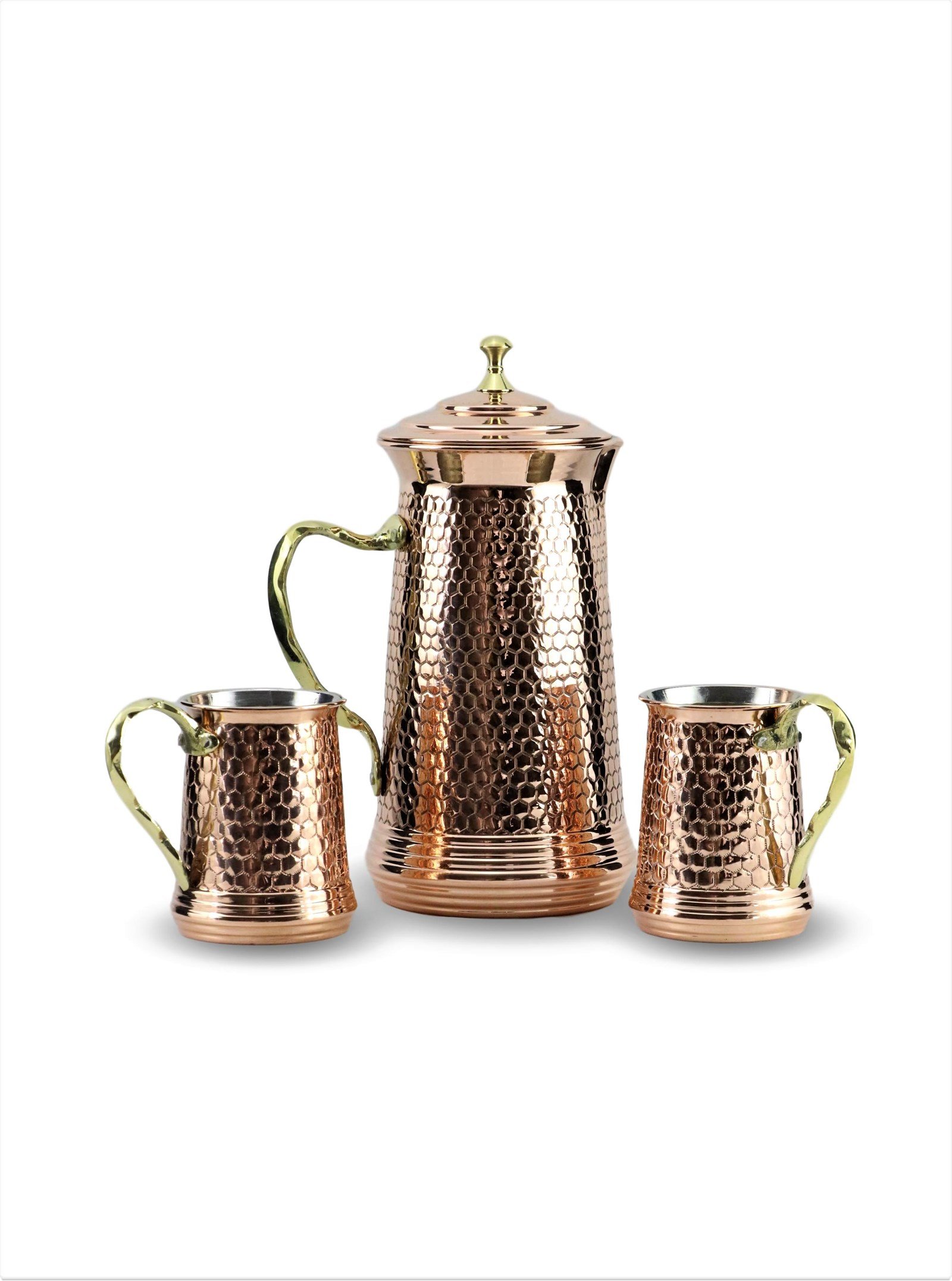 Bakır SürahiSonay BakırcılıkPetekli Keski Kırmızı Bakır Sürahi