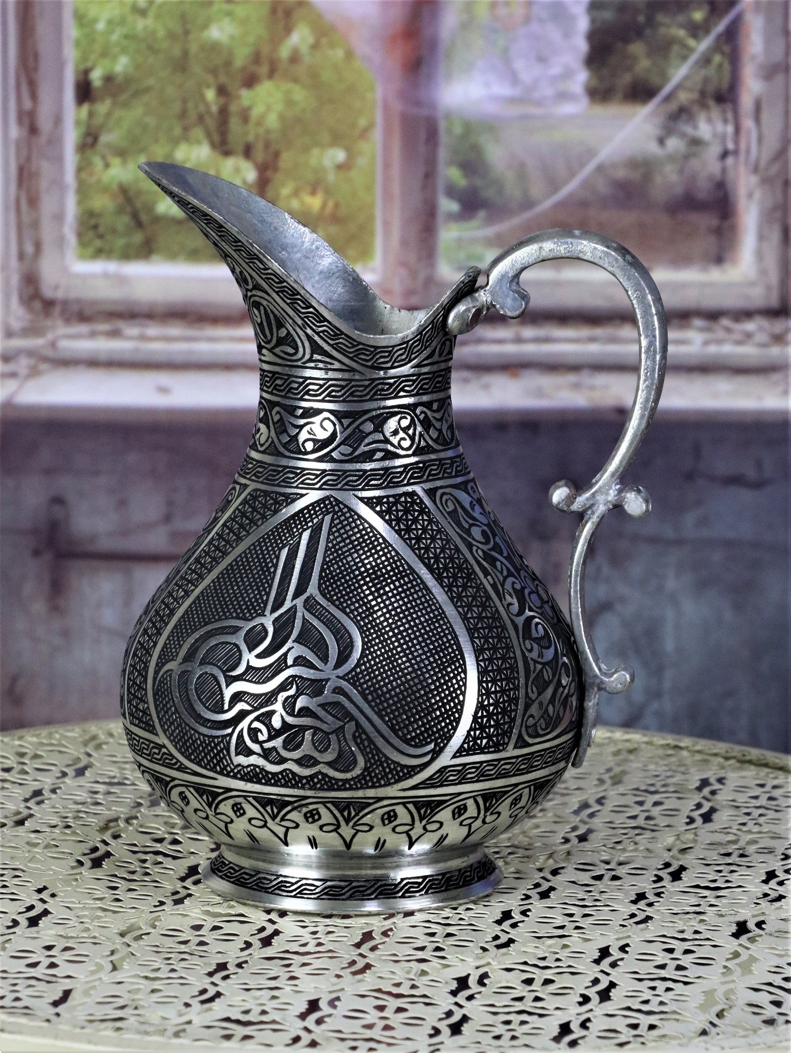 Bakır SürahiSonay BakırcılıkSultan Tuğralı Keski Osmanlı Bakır Sürahi