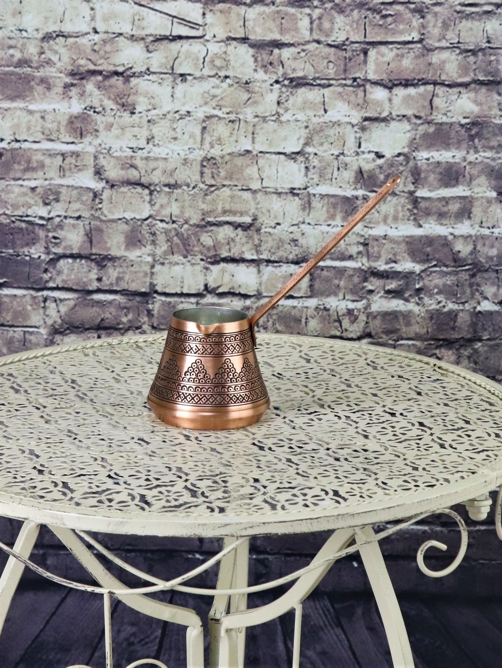 Bakır Cezve Sonay BakırcılıkÜzümlü Bakır Cezve 3 Fincanlık