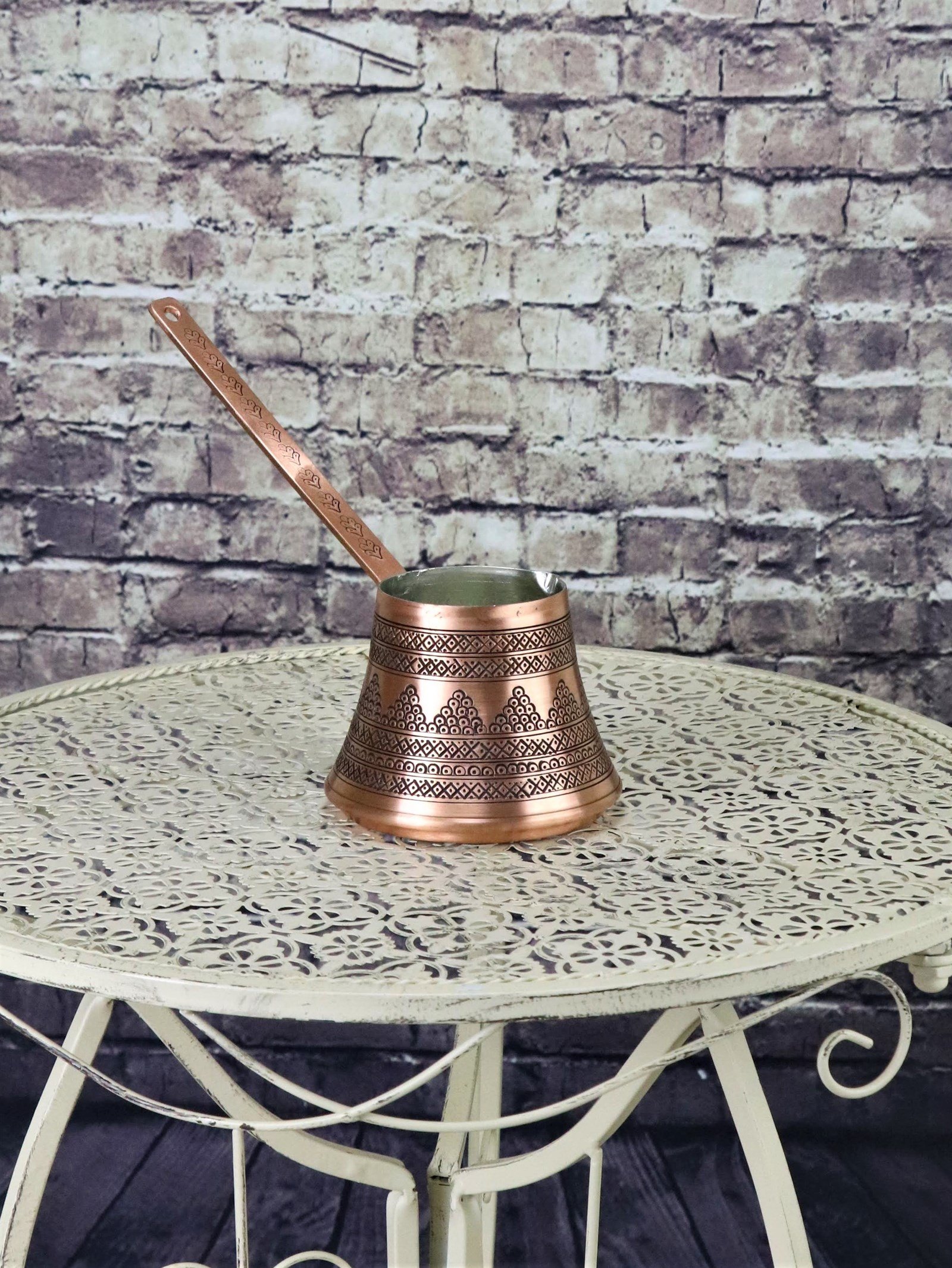 Bakır Cezve Sonay BakırcılıkÜzümlü Bakır Cezve 5 Fincanlık
