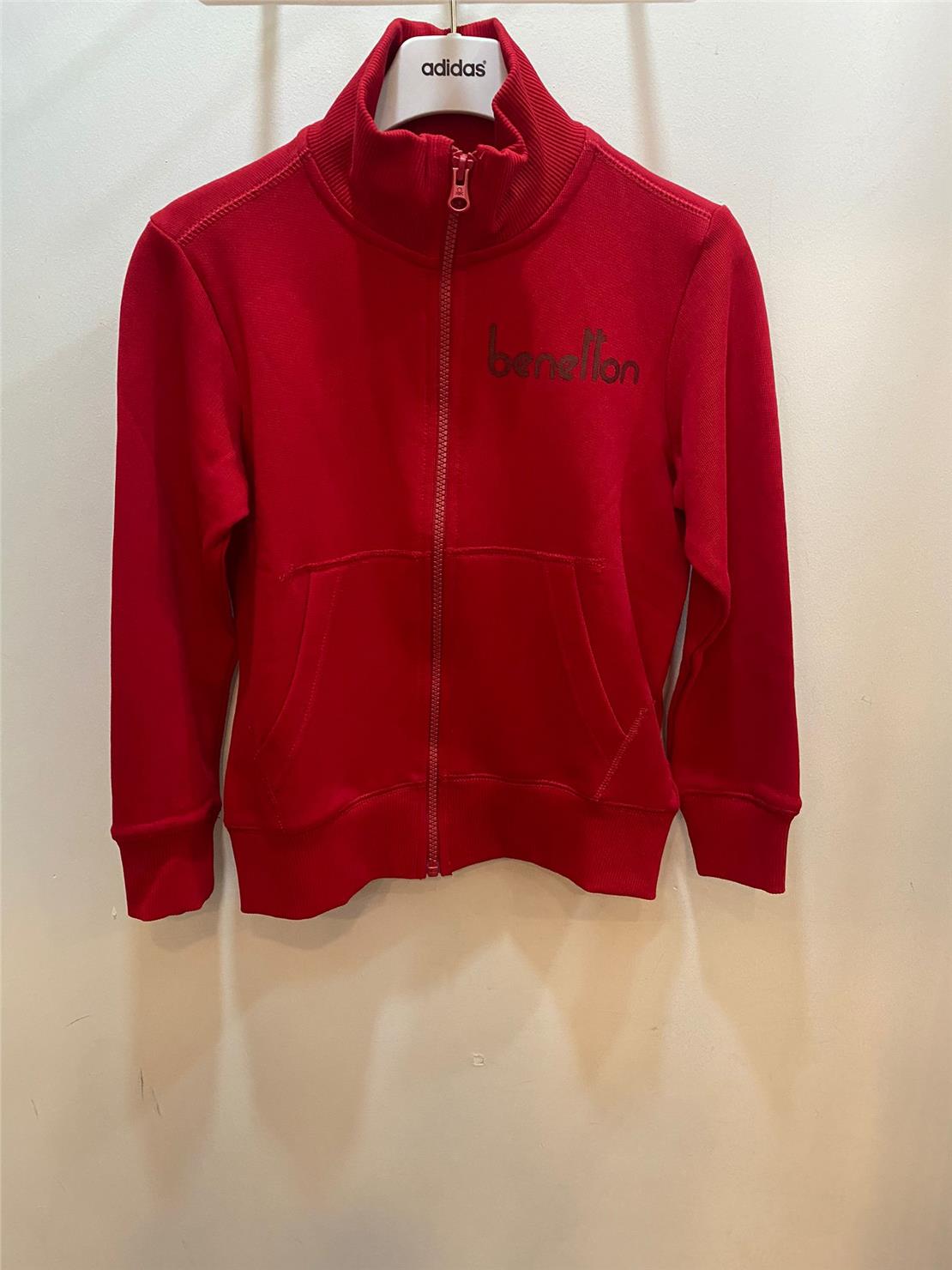 BENETTON E SMU UK_Benetton Yazılı Fermuarlı Sweatshirt