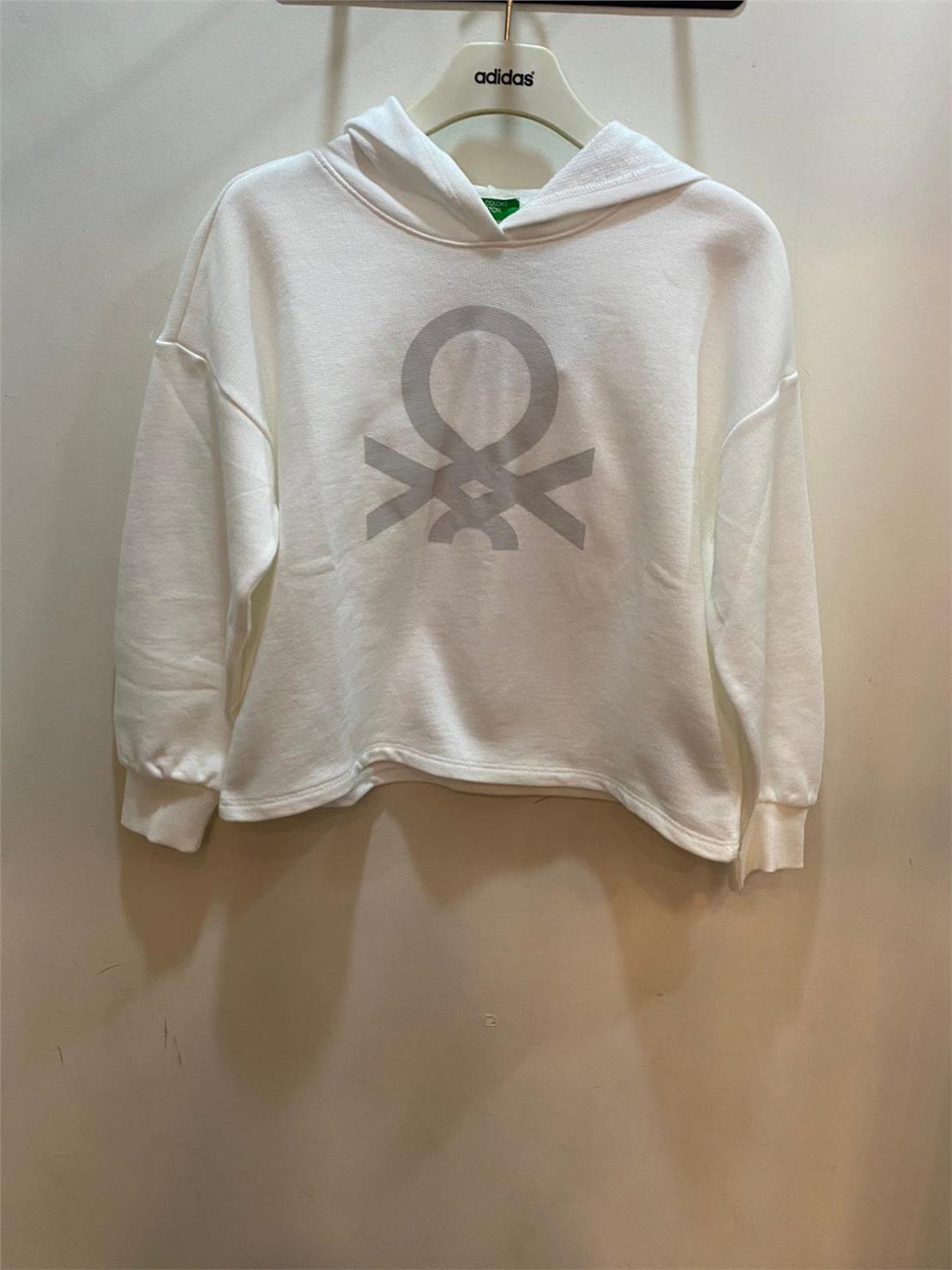 BENETTON K SMU UK_Benetton Logolu Kapşonlu Sweatshirt