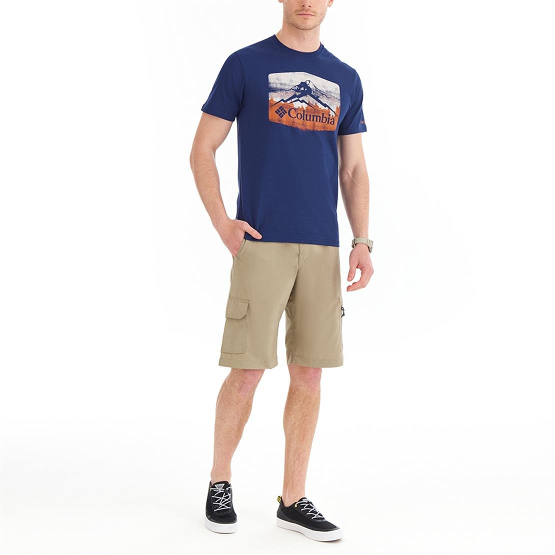 COLUMBIA CS0122 CSC M HEX LANDSCAPE GRAPHIC SS TEE