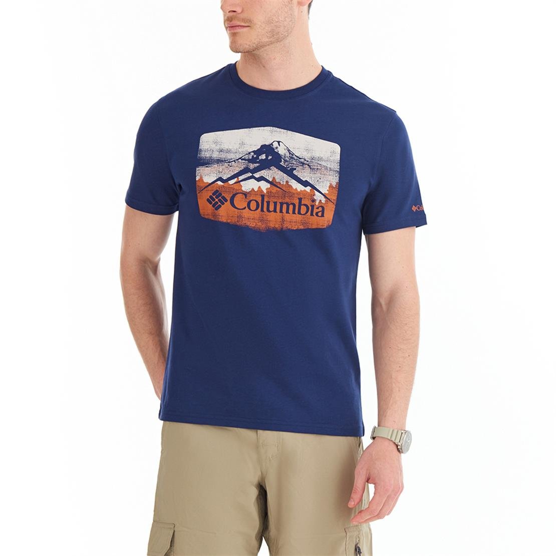 COLUMBIA CS0122 CSC M HEX LANDSCAPE GRAPHIC SS TEE