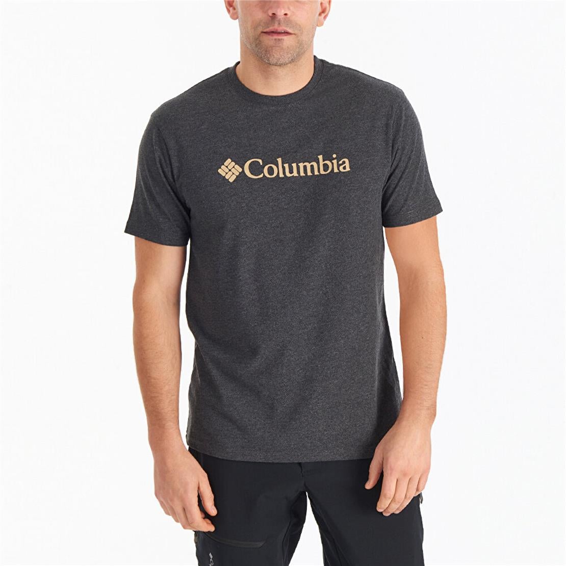 COLUMBIA CS0287 CSC M BASIC BIG LOGO BRUSHED SS TEE
