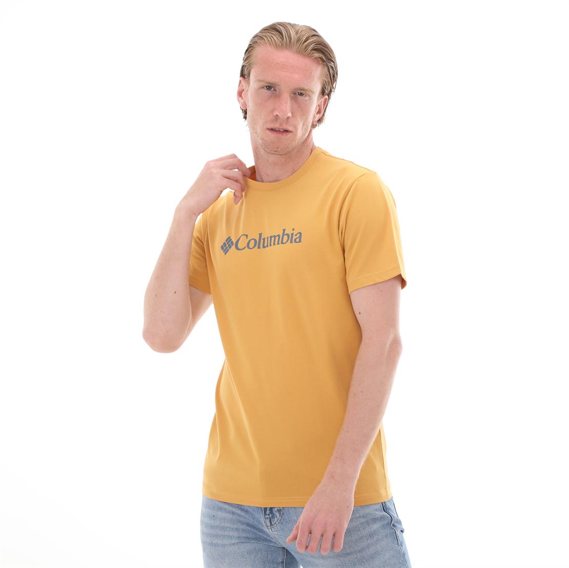 COLUMBIA CS0287 CSC M BASIC BIG LOGO BRUSHED SS TEE