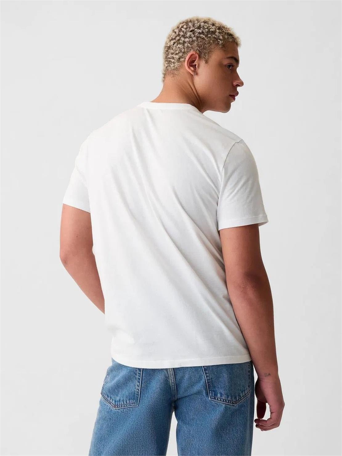 GAP V-EVERYDAY SOFT CORP LOGO TEE Tişört Modeli ERKEK