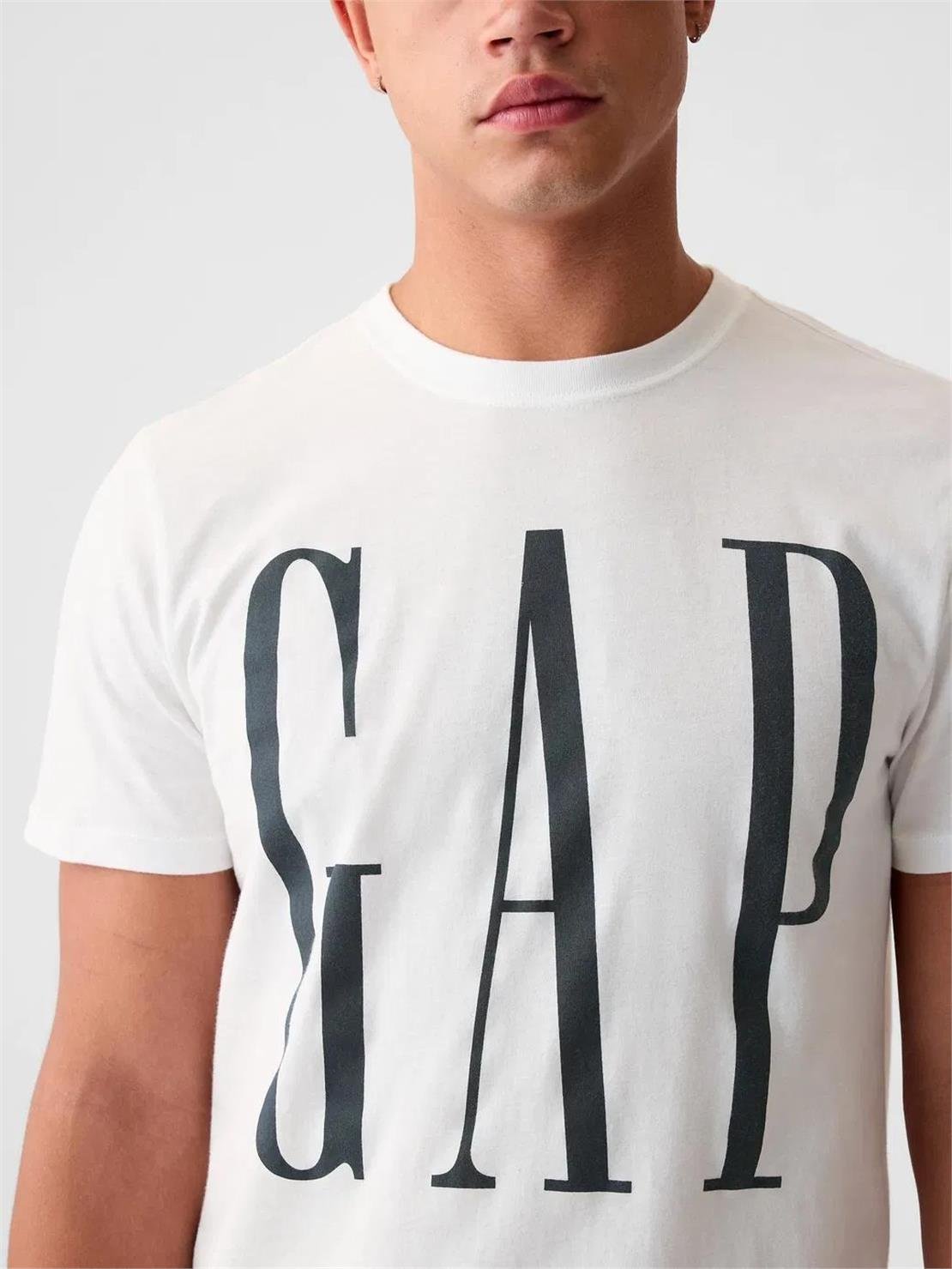 GAP V-EVERYDAY SOFT CORP LOGO TEE Tişört Modeli ERKEK