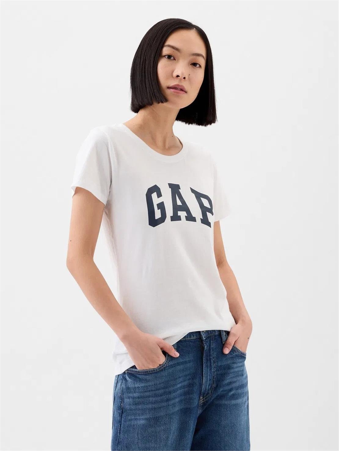 GAP V-SS LOGO CLASSIC TEE Tişört Modeli KADIN