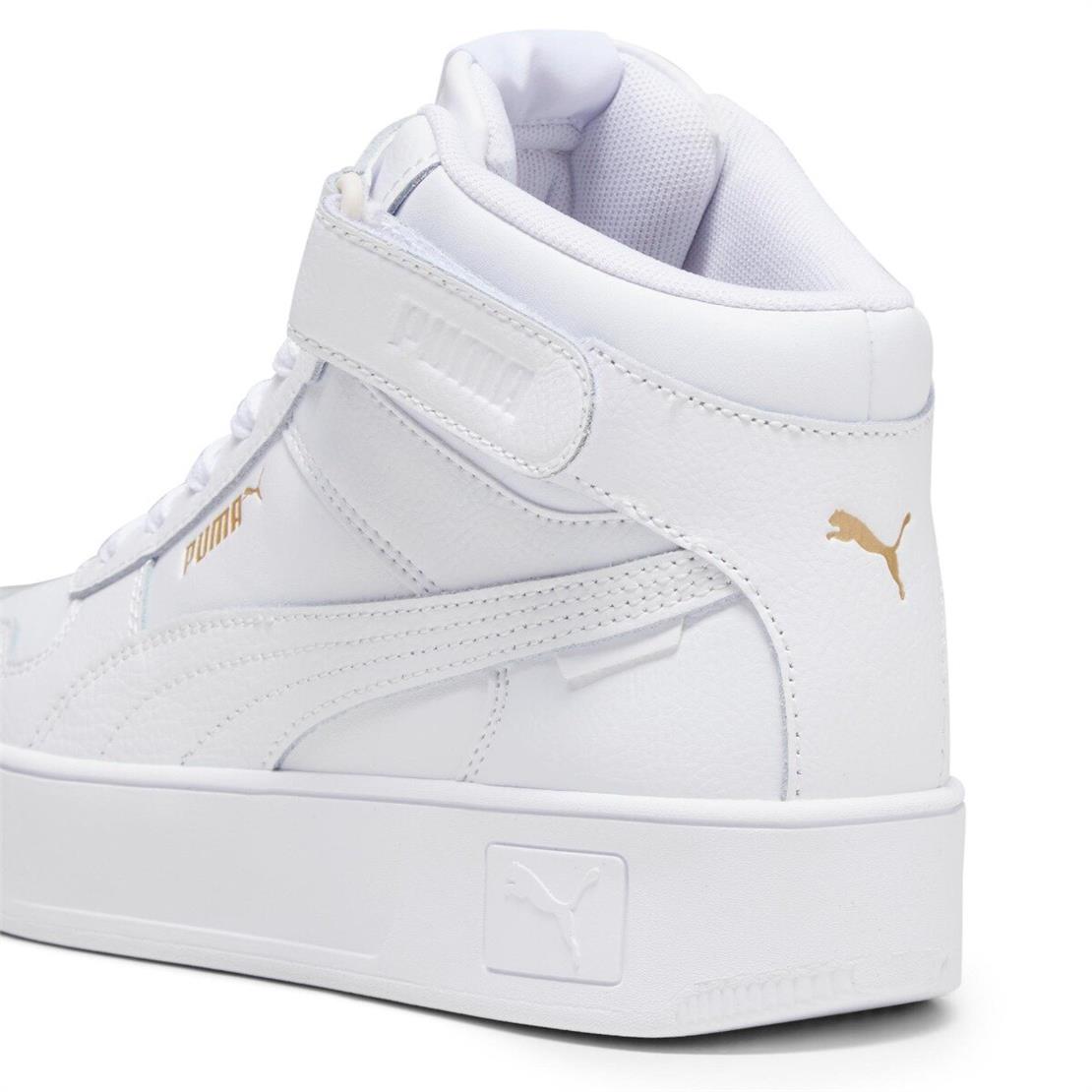 PUMA Carina Street Mid-PUMA White-PUMA White-PUMA Gold Günlük Spor Ayakkabısı Modeli KADIN
