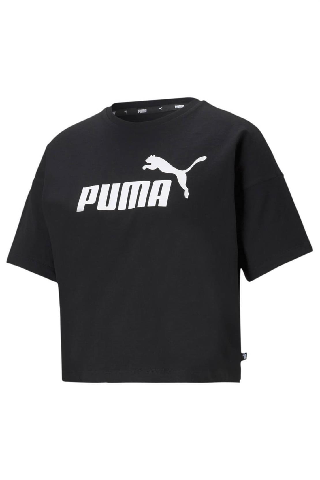 PUMA ESS Cropped Logo Tee Puma Black
