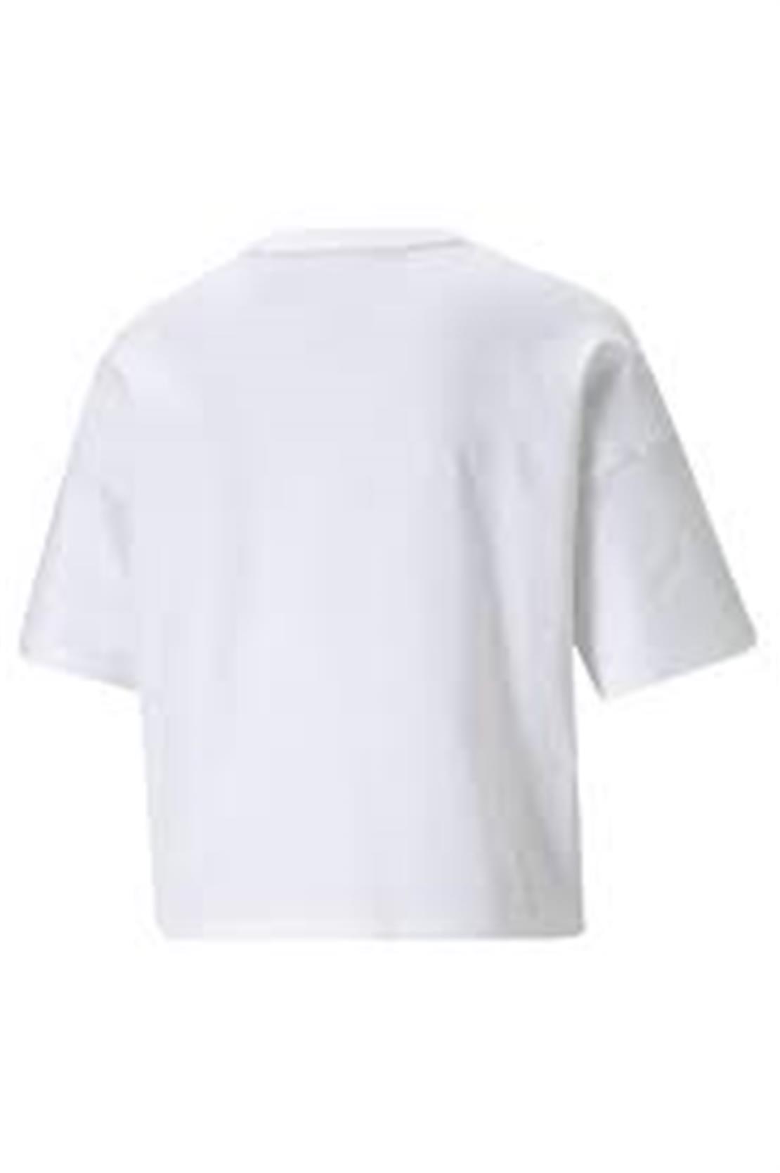 PUMA ESS Cropped Logo Tee Puma White