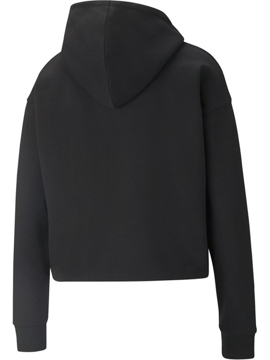 PUMA ESS+ Cropped Metallic Logo Hoodie FL Pum