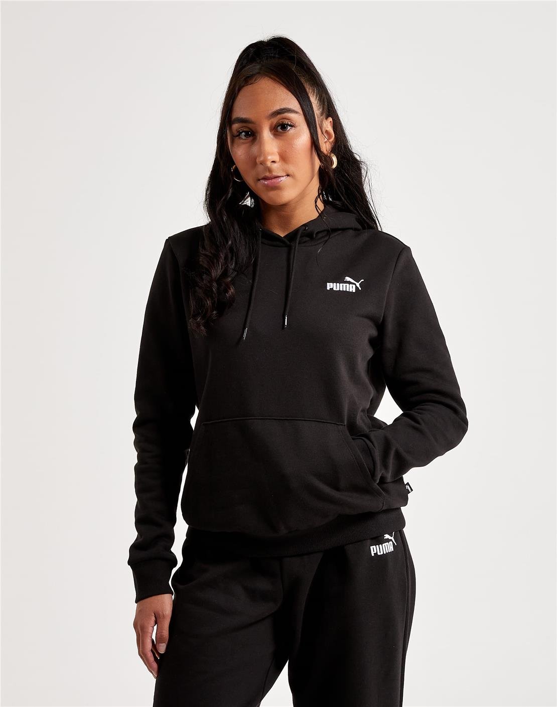 PUMA ESS+ Embroidery Hoodie FL Puma Black