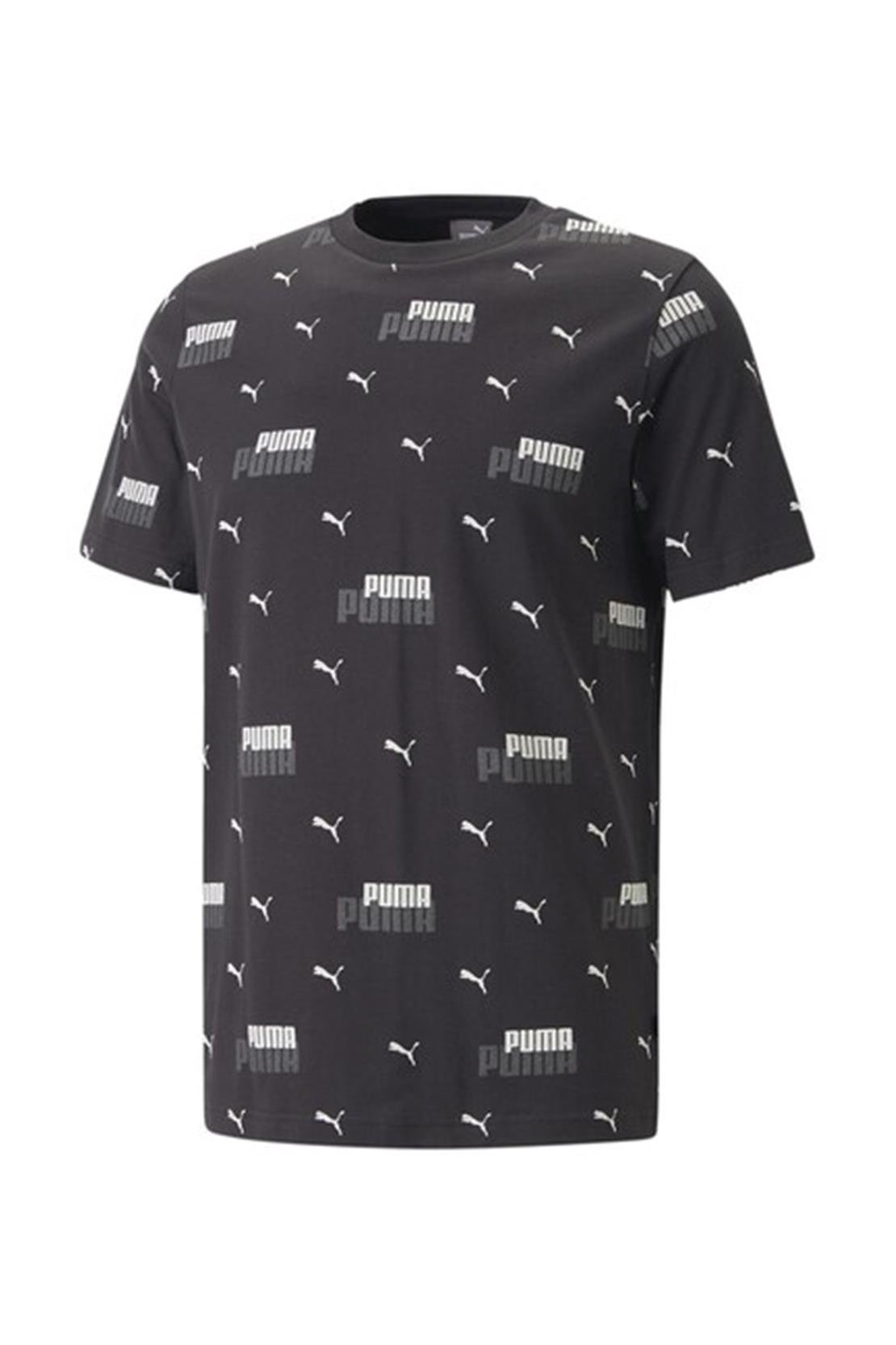 PUMA ESS+ LOGO POWER AOP Tee PUMA Black