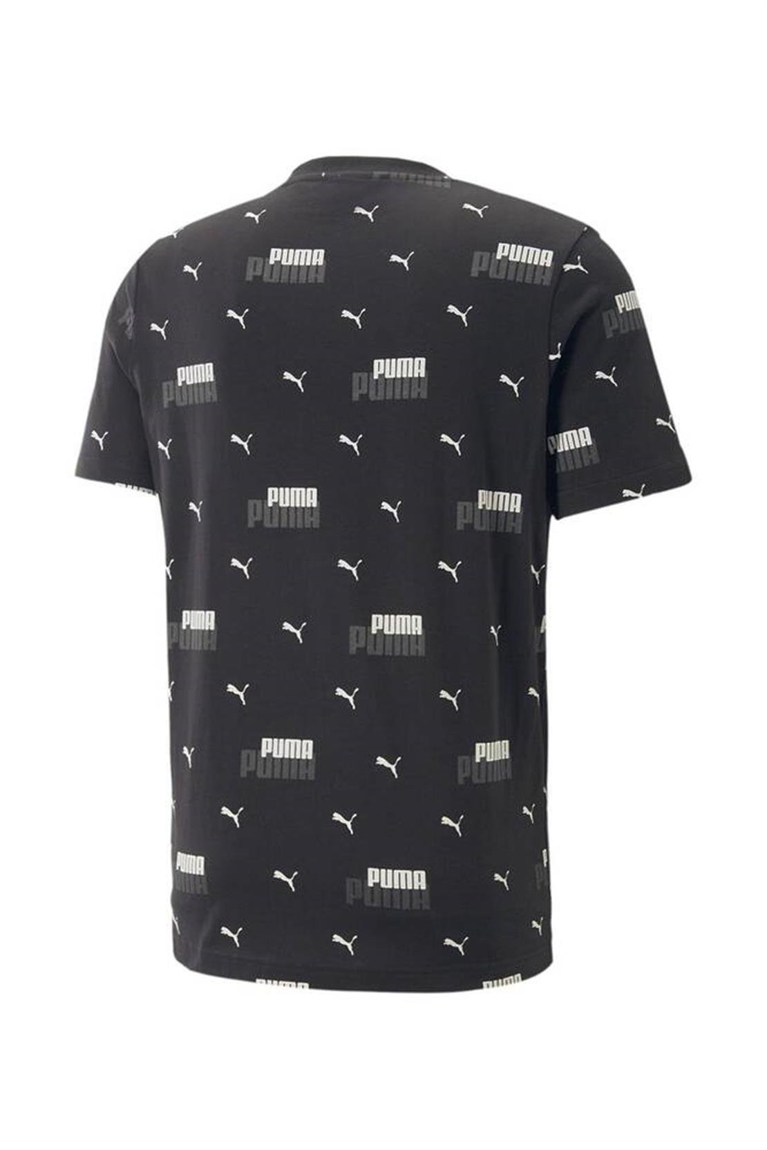 PUMA ESS+ LOGO POWER AOP Tee PUMA Black