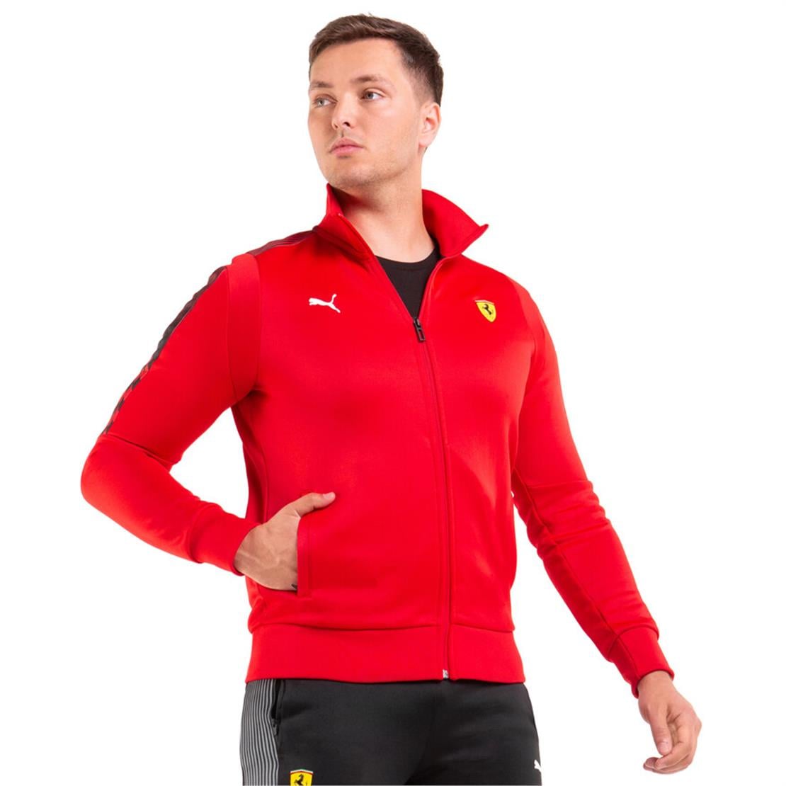 PUMA Ferrari Race T7 Track Jacket Rosso Corsa